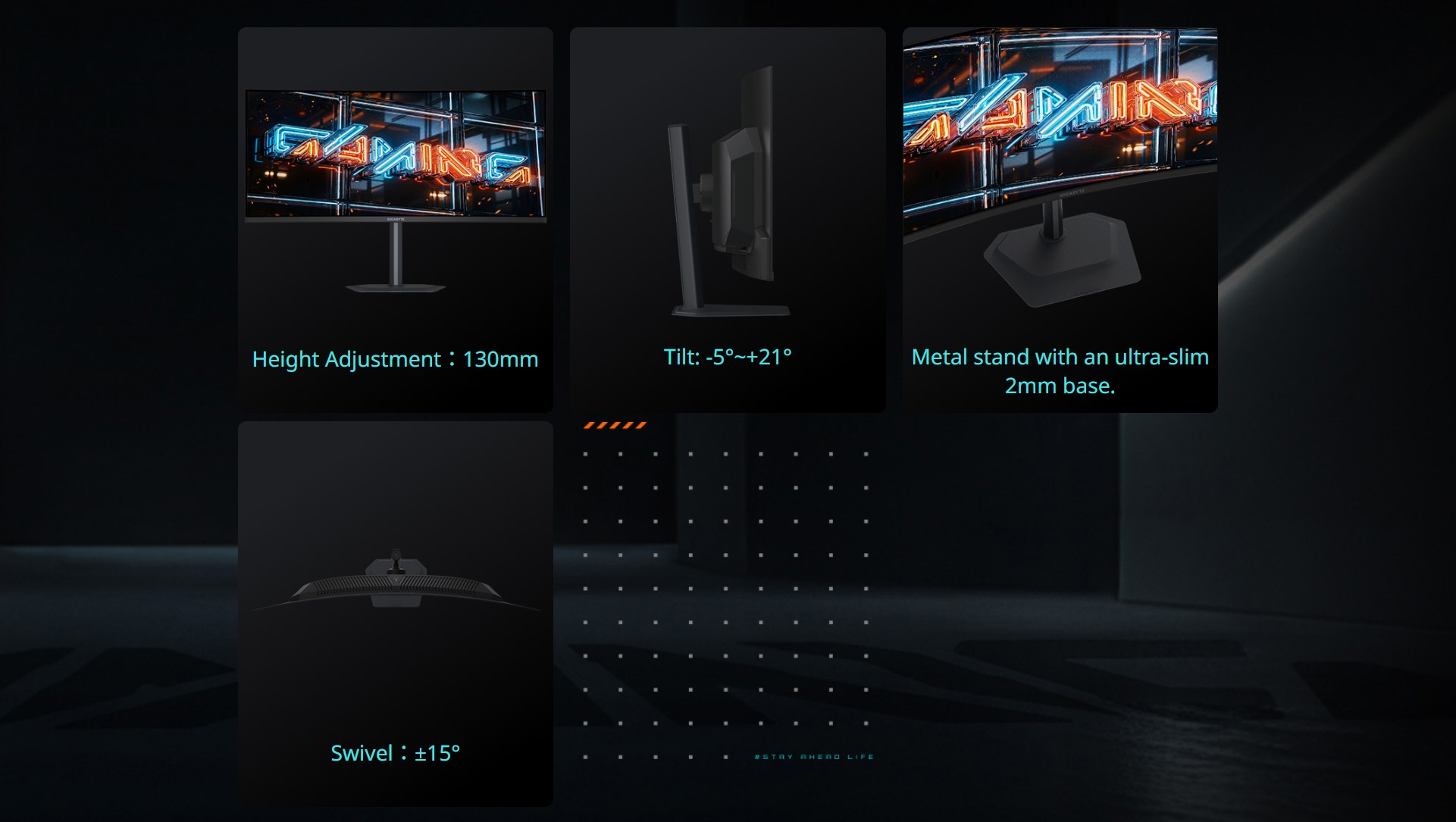 GIGABYTE MO34WQC36 Gaming Monitor (จอมอนิเตอร์) | 34