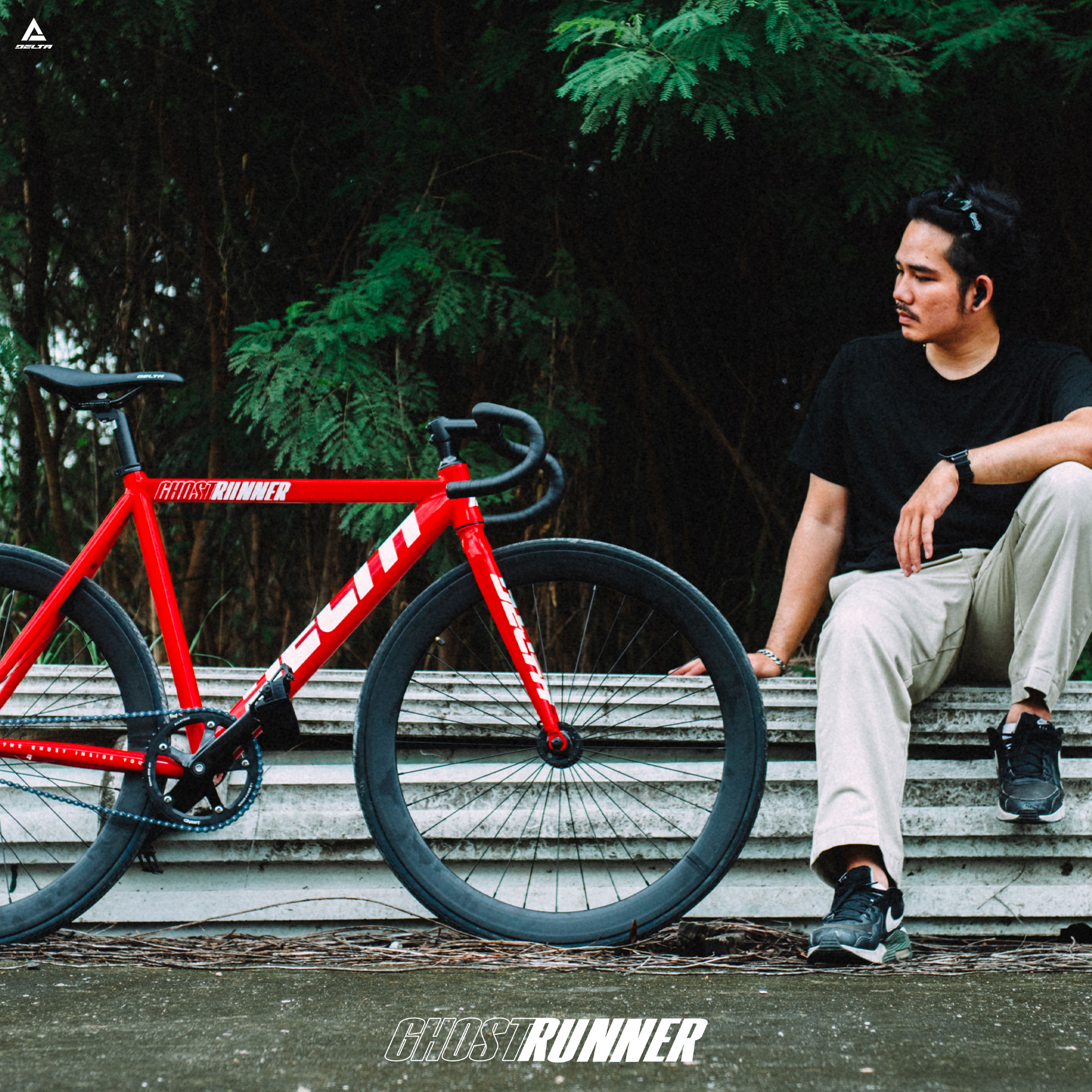 DELTA รุ่น GHOST RUNNER จักรยานฟิกเกียร์วงล้อ 700c อลูมิเนียม ขอบล้อสูง ...