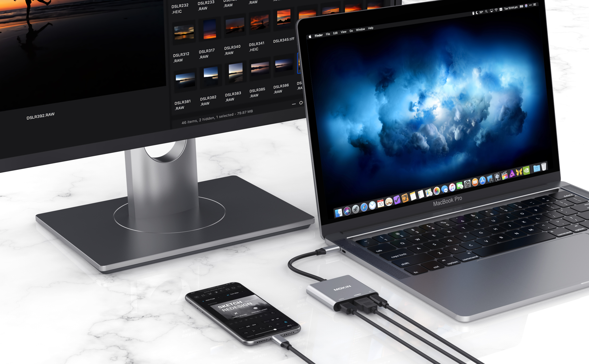 [ทักแชทรับโค้ดลับ] MOKiN USB-C Hub 3-in-1 HDMI 4K UHD USB 3.0 PD 60W ...