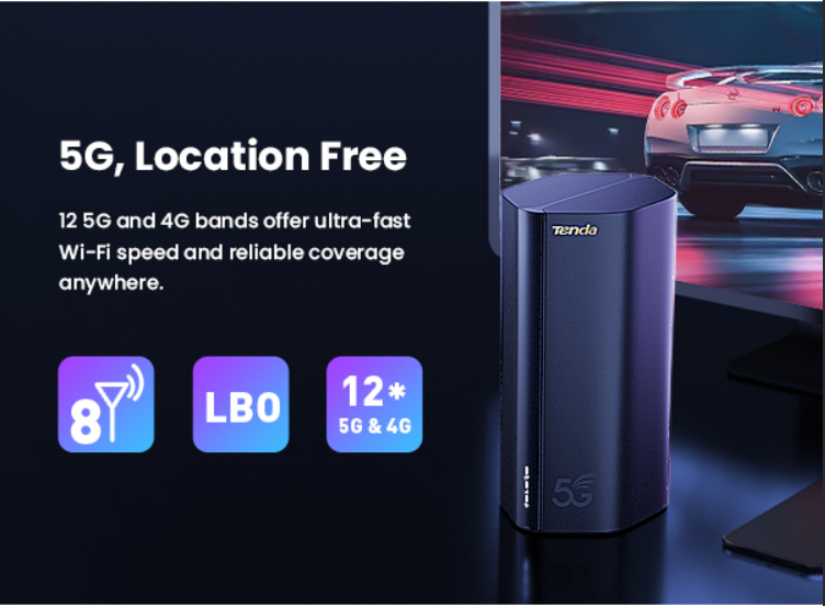 Tenda 5G03 Router ใส่ซิม 5G LTE Wi-Fi 6 AX1800 Dual-Band พอร์ต LAN ...