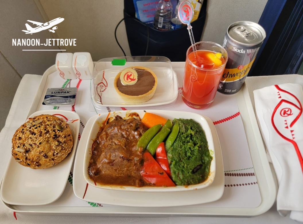 ️ ชุดของใช้บนเครื่องบิน Kenya Airways | ถาด แก้ว จาน ผ้าปูโต๊ะ ...