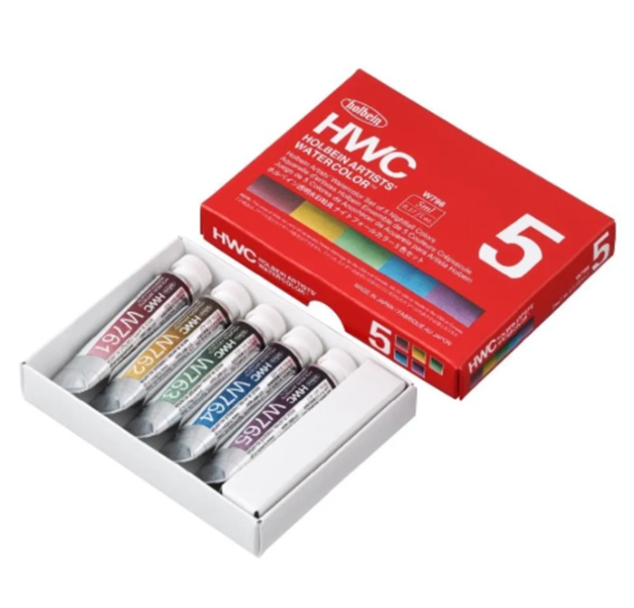 โฮลเบน สีน้ำใส Nightfall Colors ขนาด 5 มล. รุ่น W796 ชุด 5 สี Holbein ...