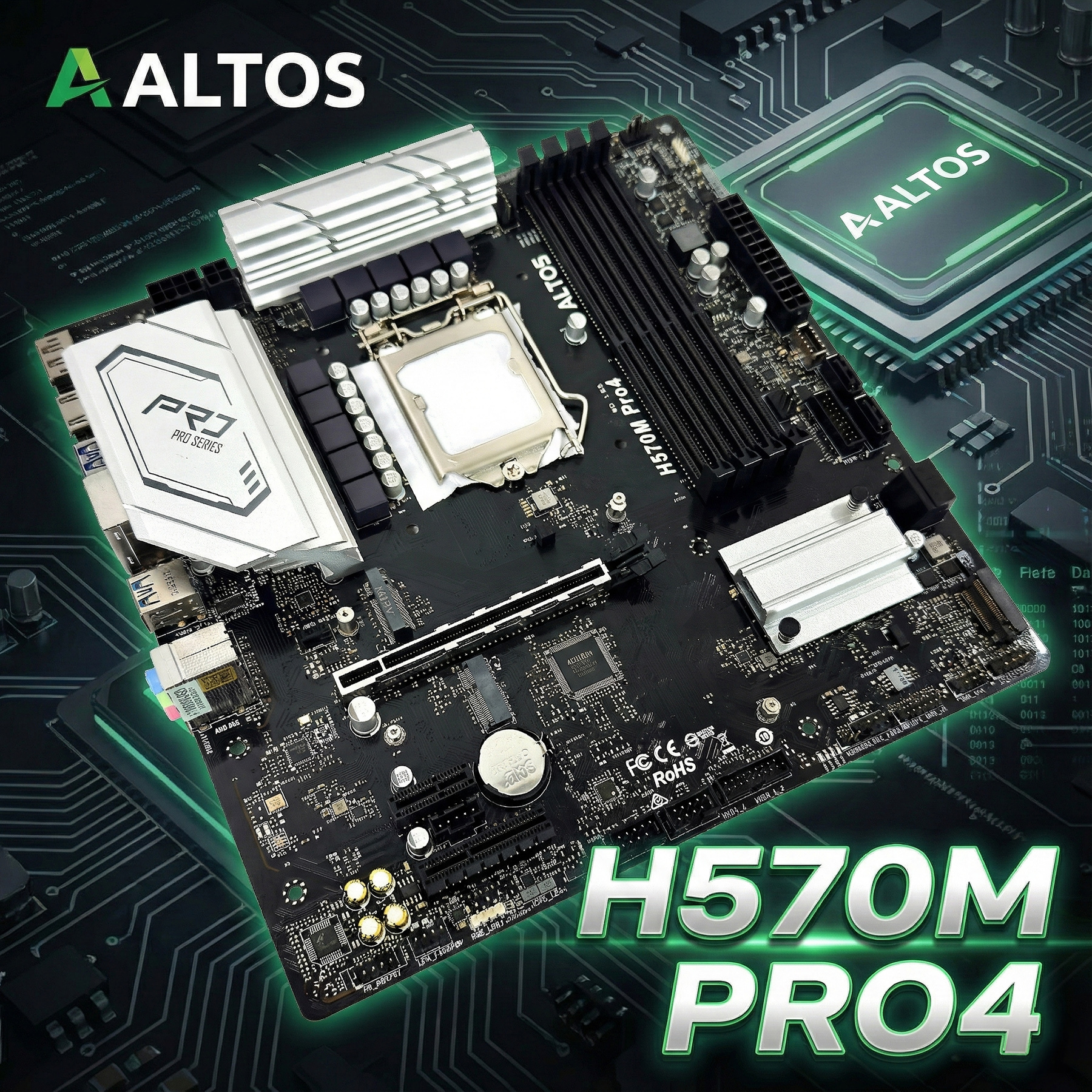 [มือสอง] เมนบอร์ด Altos H570M PRO4 (LGA 1200) รองรับ CPU Intel Gen 10/ ...