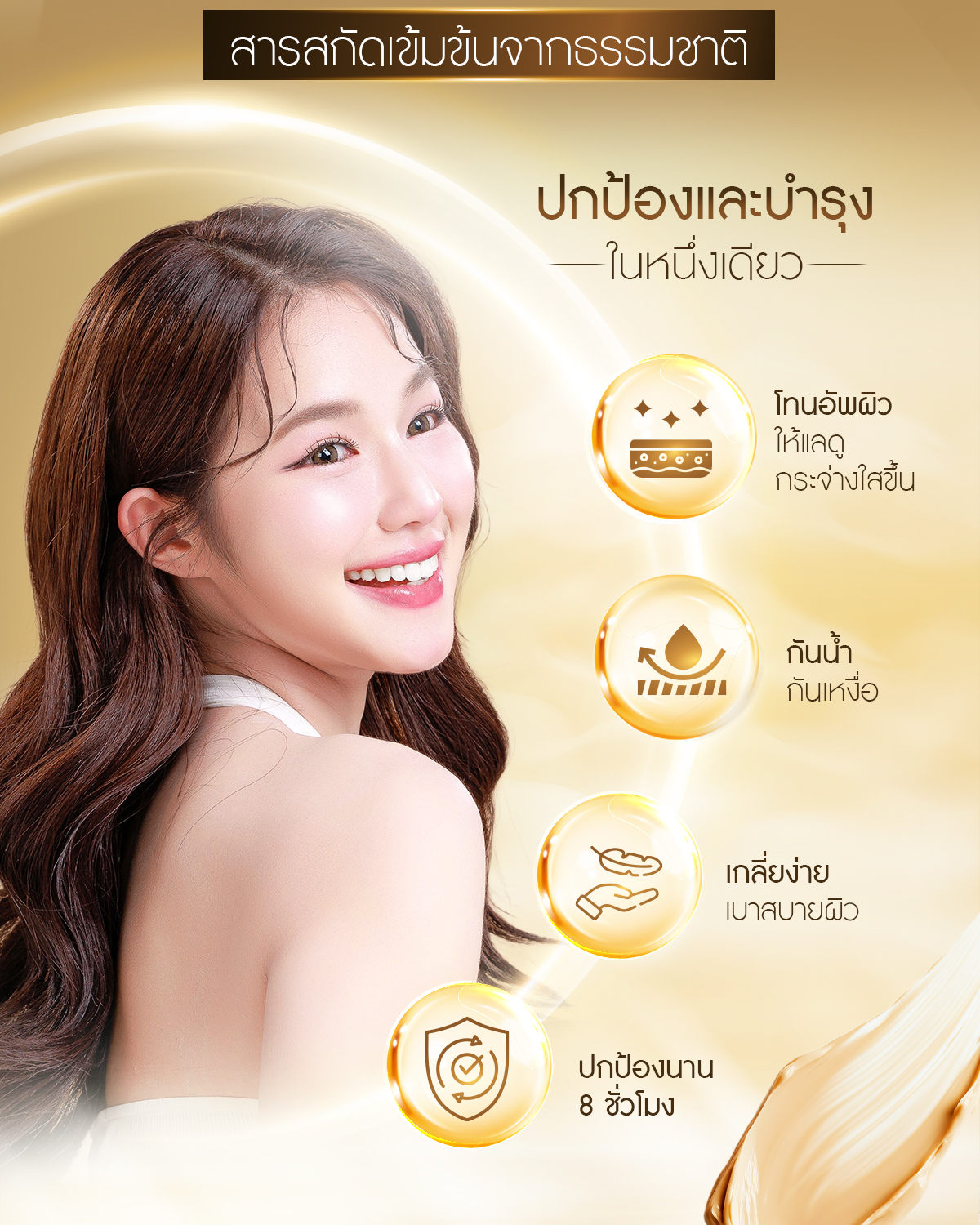 ครีมกันแดด ผสมทองคำ Kangzen Kristine Ko-Kool Gold Edition Active Sun ...