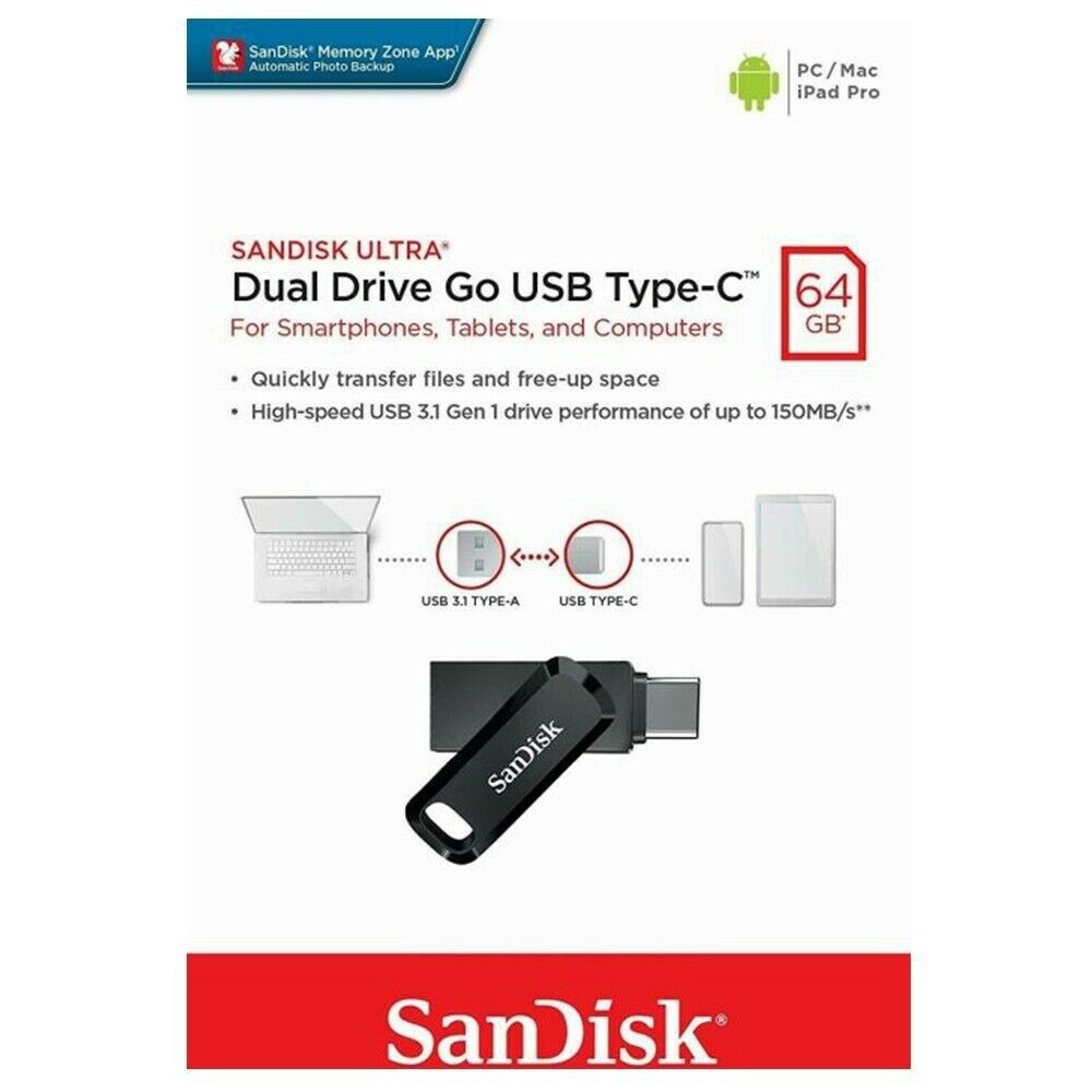 SanDisk Ultra Dual Drive Go 32GB/64GB/128GB/256GB/512G1TB USB 3.2 Gen1 ...