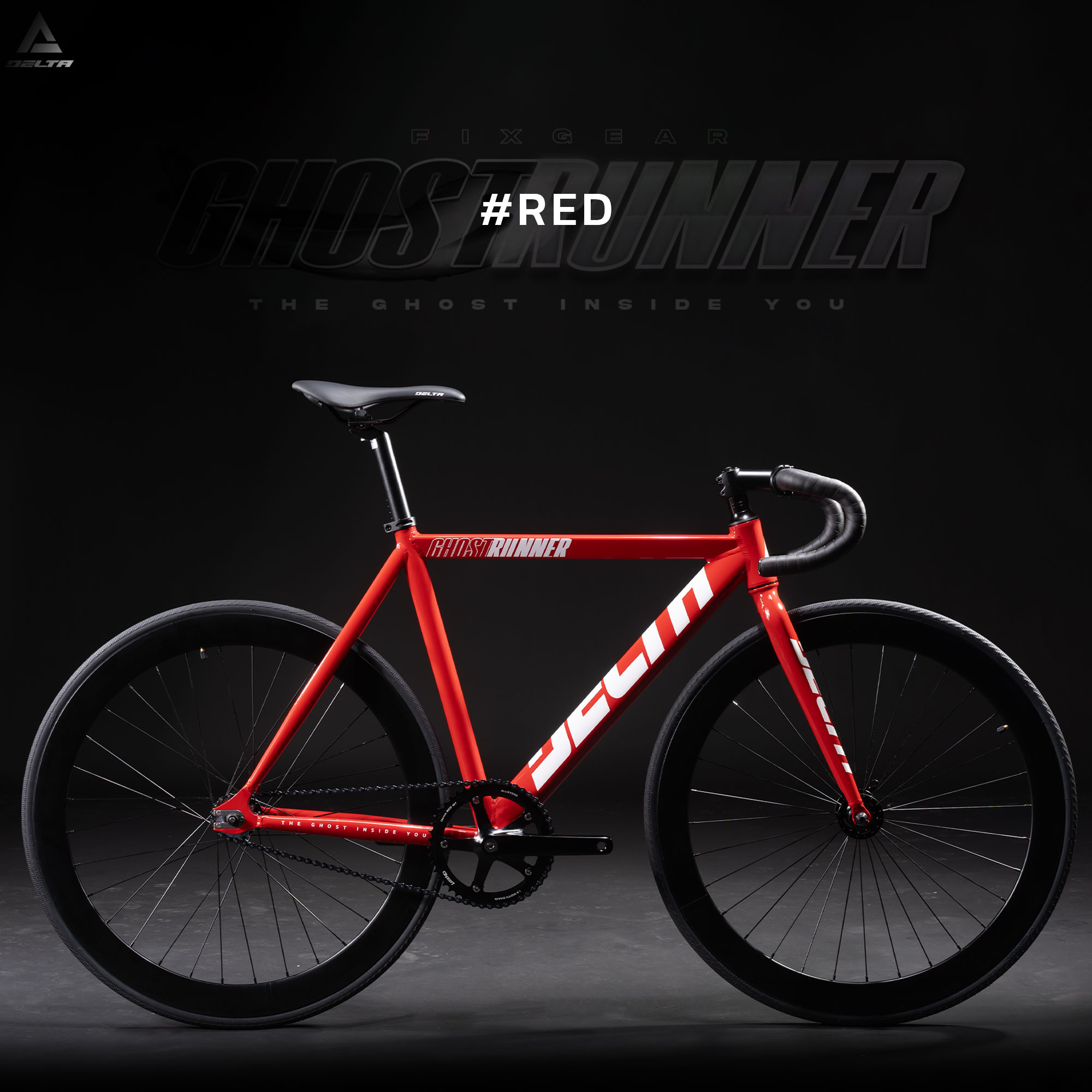 DELTA รุ่น GHOST RUNNER จักรยานฟิกเกียร์วงล้อ 700c อลูมิเนียม ขอบล้อสูง ...