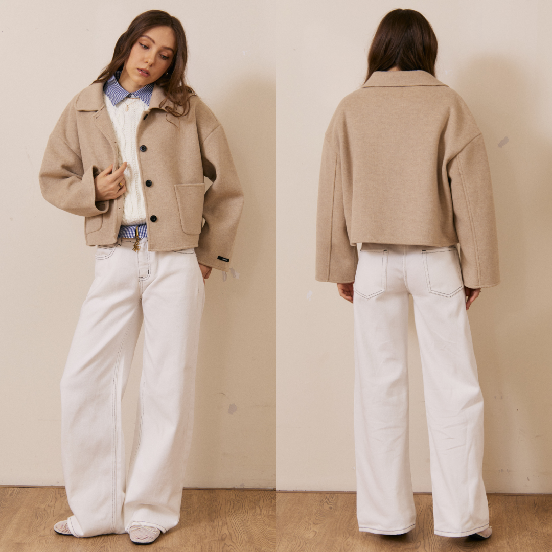 Bemingtop1000(Freesize)-BMG Cloud Coach Jacket โค้ชแจ็กเก็ตทรงครอปละมุน ...