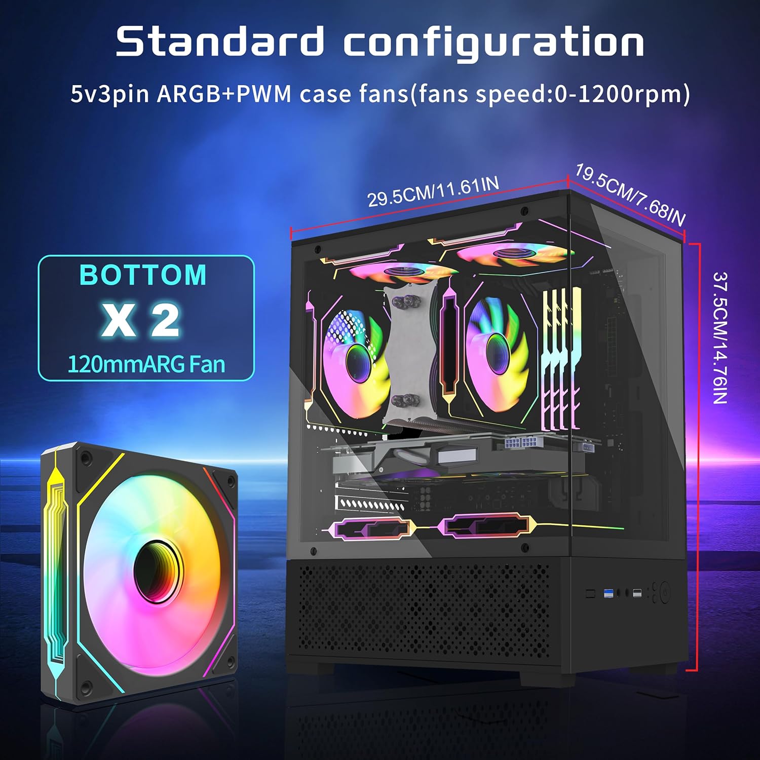 EXPOSE T8 ตู้คอมพิวเตอร์ Computer Case รุ่น MATX และ ITX แบบวิวสีชาย ...