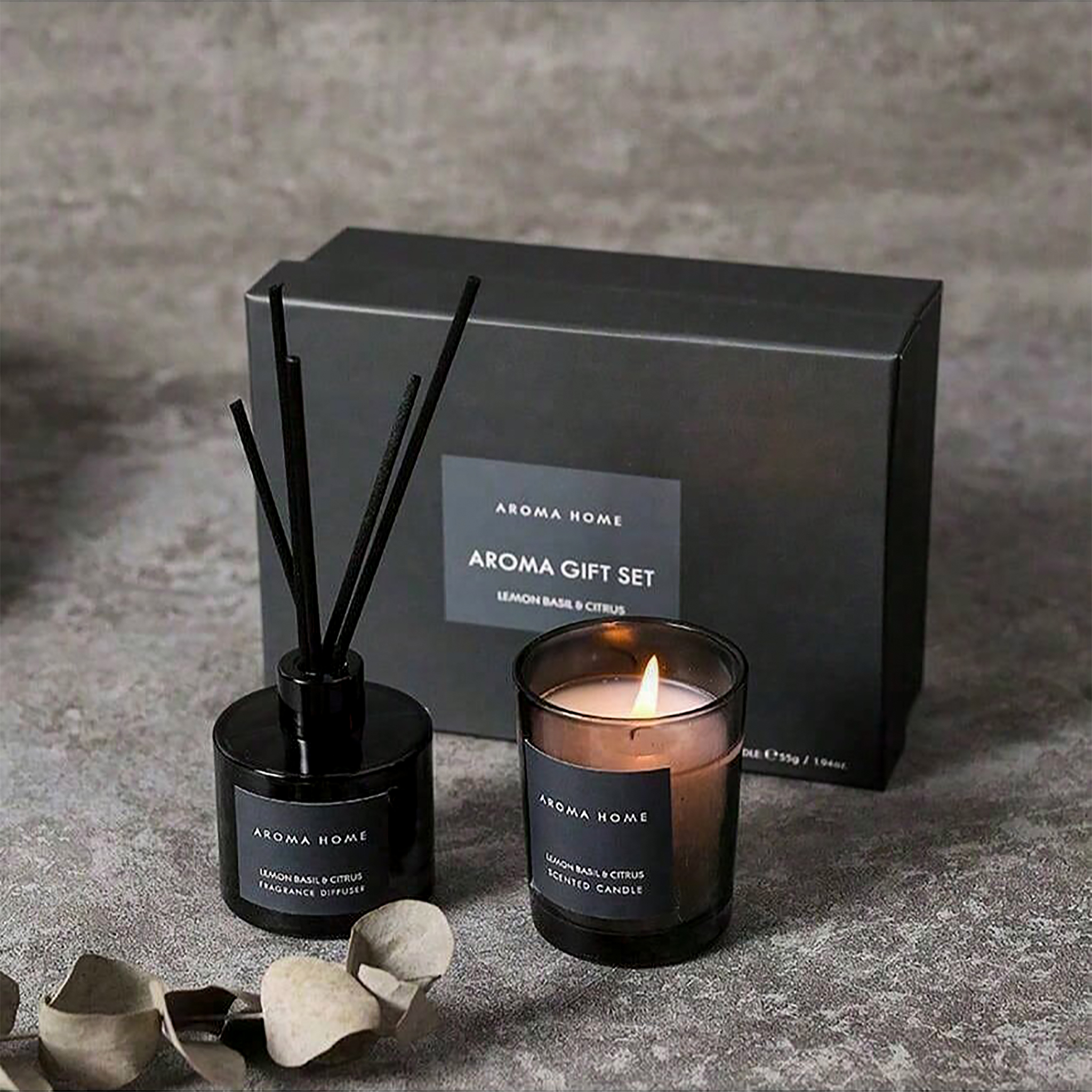 Aroma Home Gift Set – Scented Candle & Reed Diffuser -เซตก้านไม้หอมและ ...