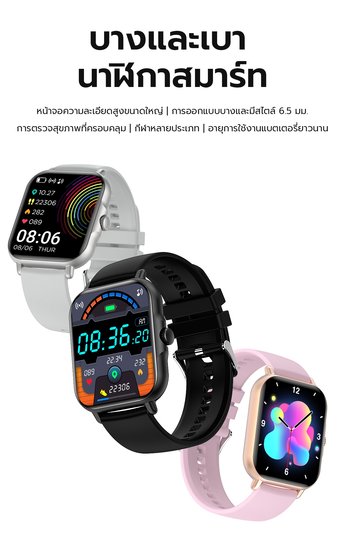OPPO Smart Watch สัมผัสได้เต็มจอ IP67 ทนต่อน้ำ 2.01 นิ้ว 120+โหมดสปอร์ต ...