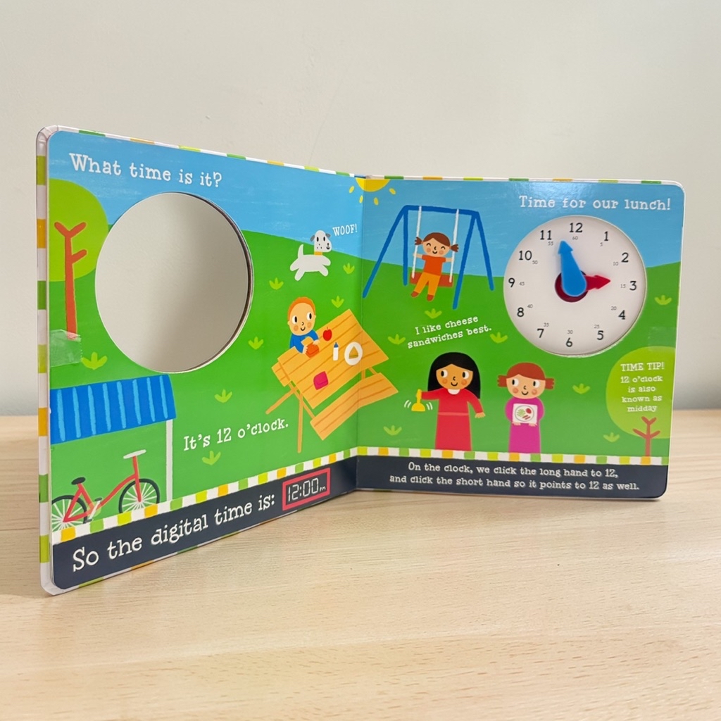 หนังสือฝึกบอกเวลา Click! Clack! Clock! (Board Book) หนังสือเด็ก ฝึกบอก ...