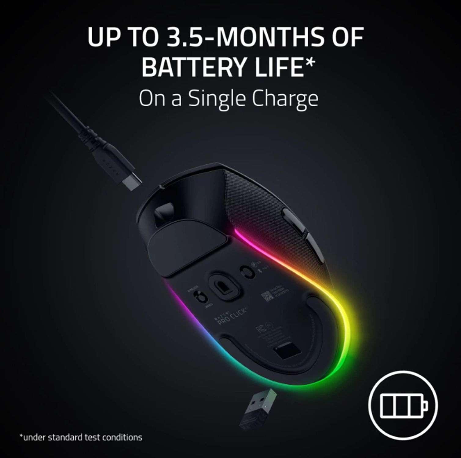 Razer Pro Click V2 Right - Handed Ergonomic Wireless Mouse (RZ01 ...