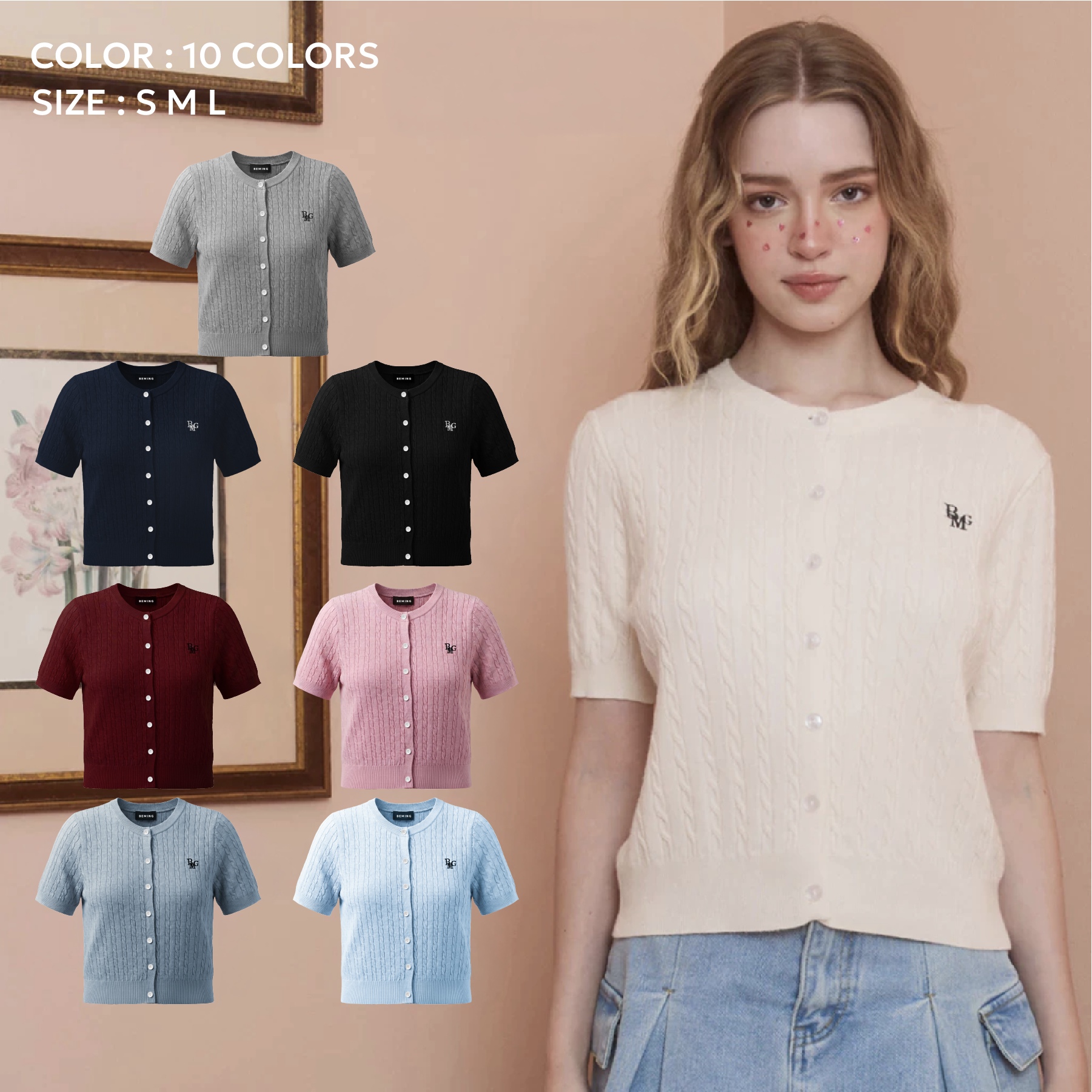 (พร้อมส่ง)Bemingtop738(S-L) - Softie Knit Top เสื้อ คอกลม | Shopee Thailand