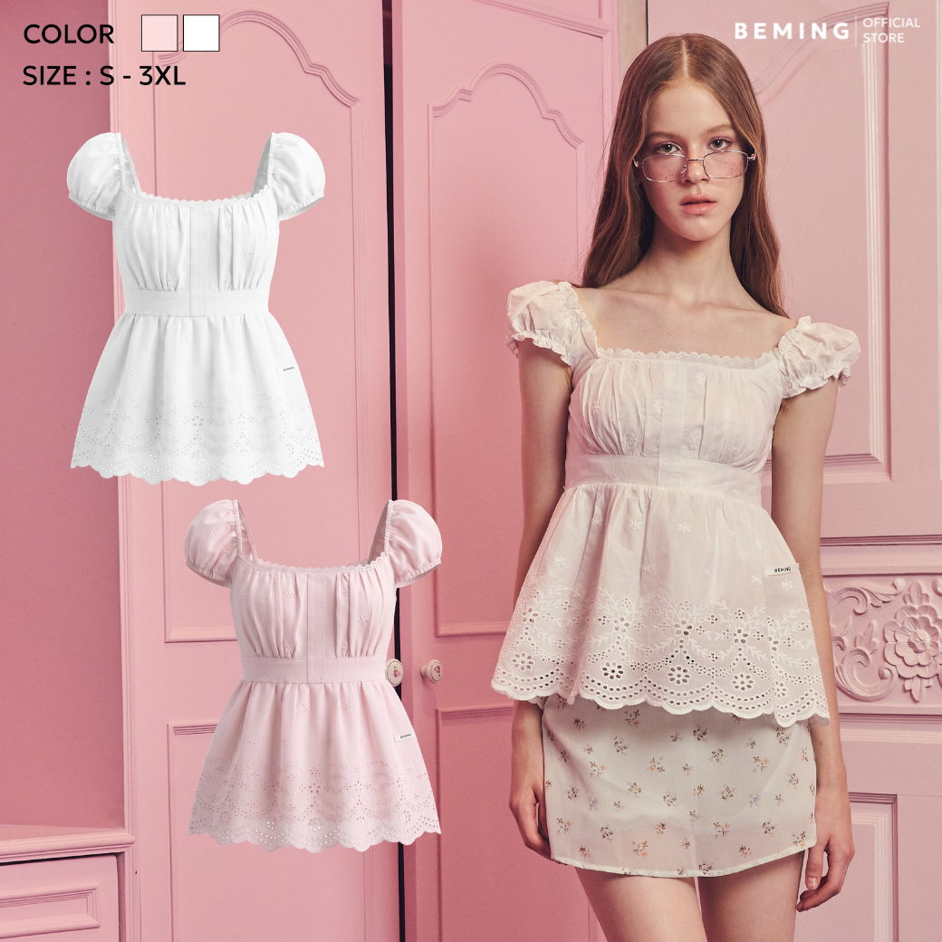 Bemingtop1192(S-3XL) - Dolly Top - เสื้อทรง babydoll ดีไซน์แขนตุ๊กตา ...