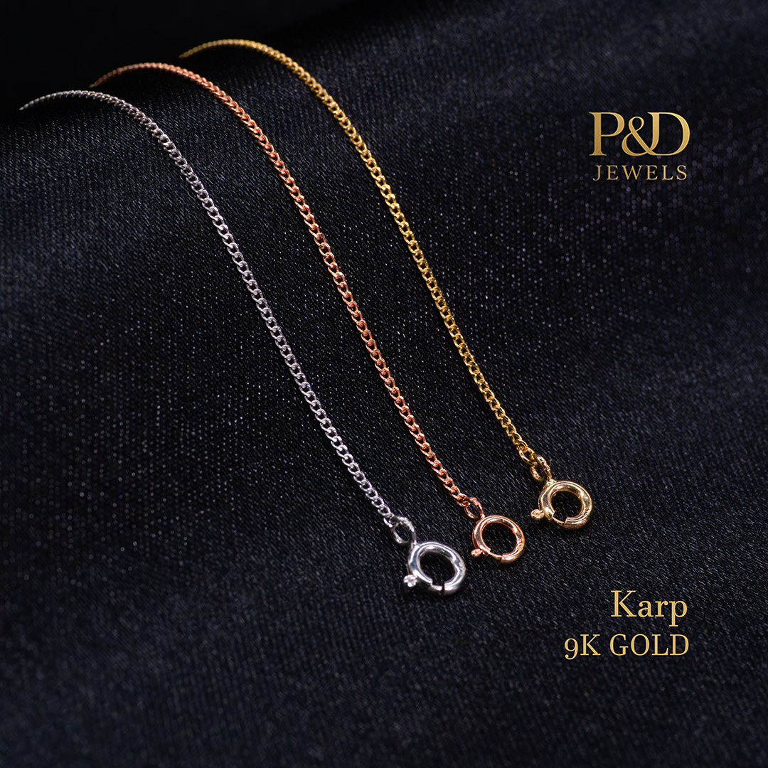สร้อยคอทองคำ 9K Italian chain ลาย Karp | Shopee Thailand