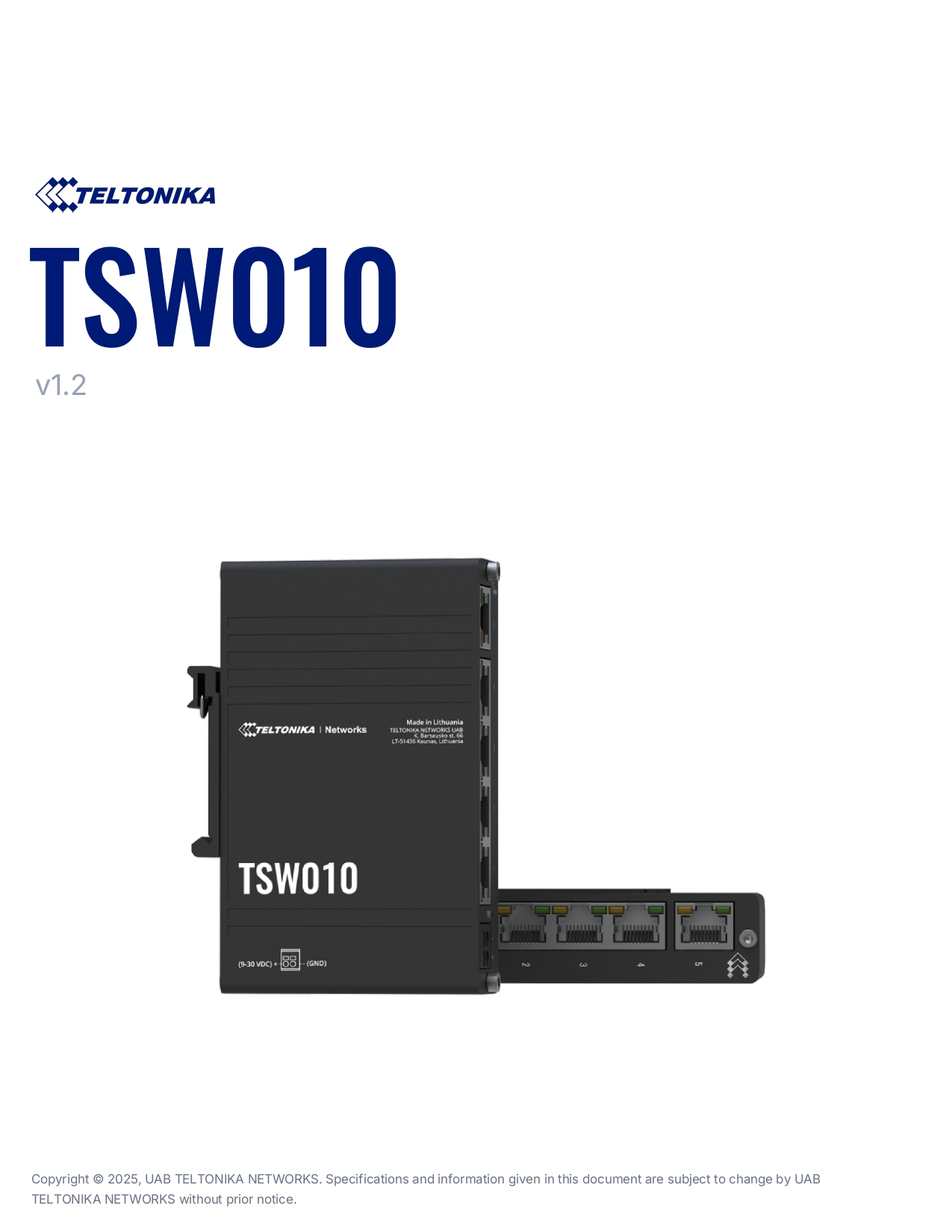 Teltonika TSW010 : สวิตช์ Ethernet สำหรับการเชื่อมต่อในงานอุตสาหกรรม ...