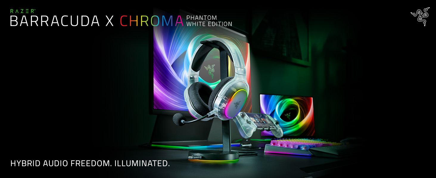 Razer Barracuda X Chroma Phantom White Edition - หูฟังเกมมิ่งไร้สาย มี ...