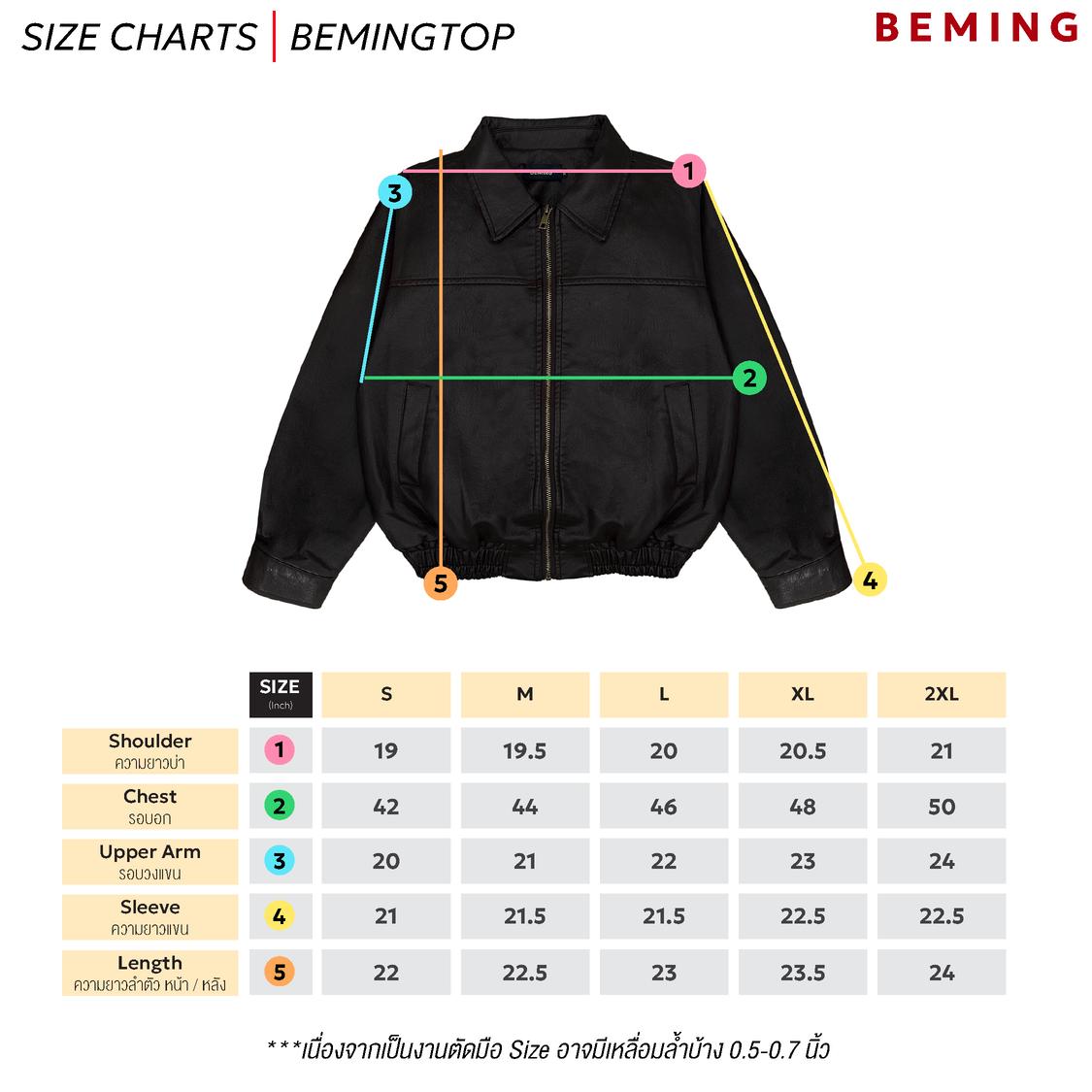 Bemingtop1042(S-2XL)-BMG Leather Bomber แจ็กเก็ตทรงเท่ที่ใส่ได้ทุกวัน ...