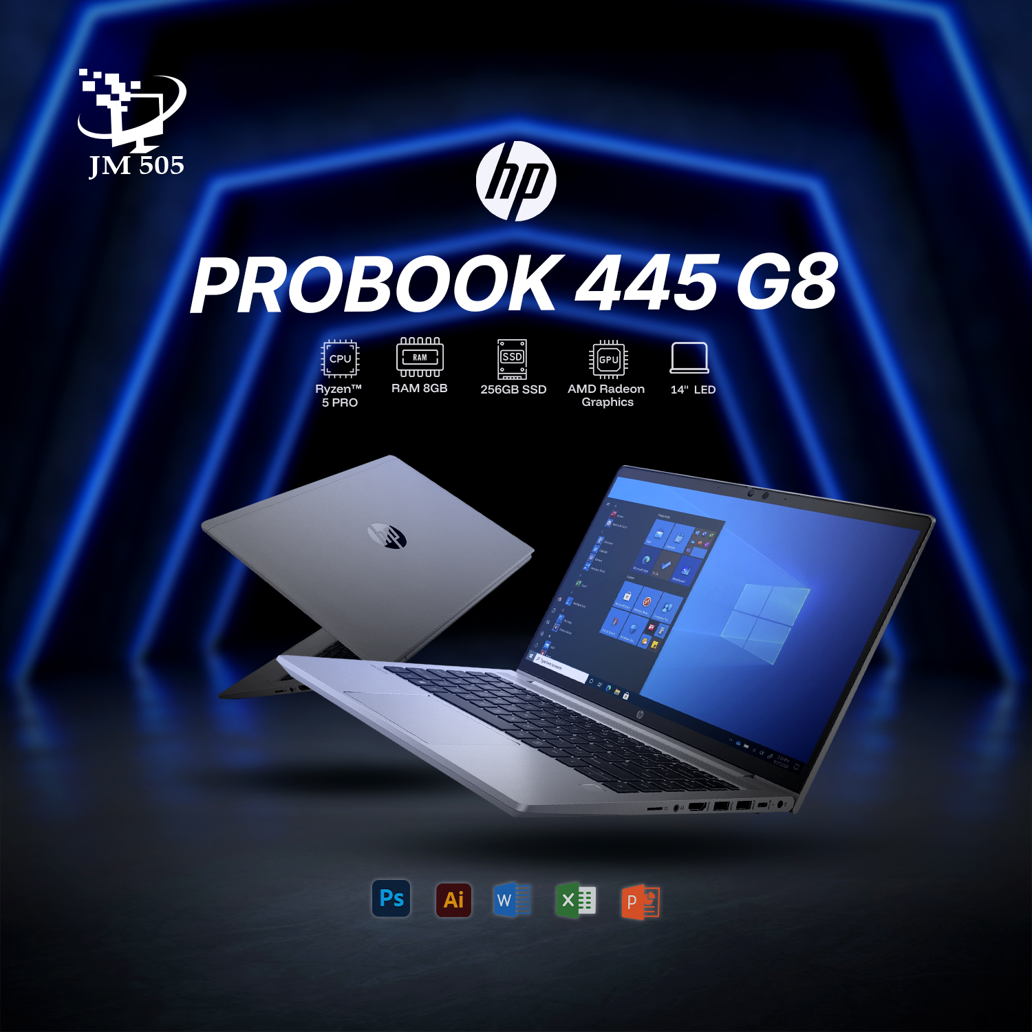 HP ProBook 445 G8 Ryzen™ 5 PRO/RAM 8GB/SSD NVMe 256/จอ 14 นิ้ว/WIN-11 ...