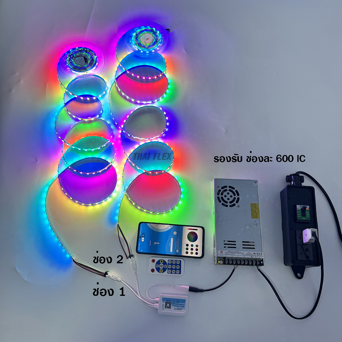 ตัวคุมไฟ RGB IC ( 2ช่อง ) รุ่น SP601E ไฟ RGB วิ่ง LED Controller คุม ...