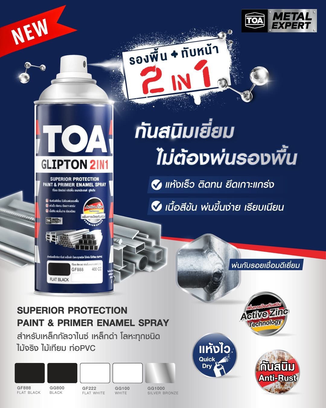 TOA SPRAY GLIPTON 2IN1 ทีโอเอสเปรย์กลิปตั้นอเนกประสงค์ทูอินวัน พ่นงาน ...