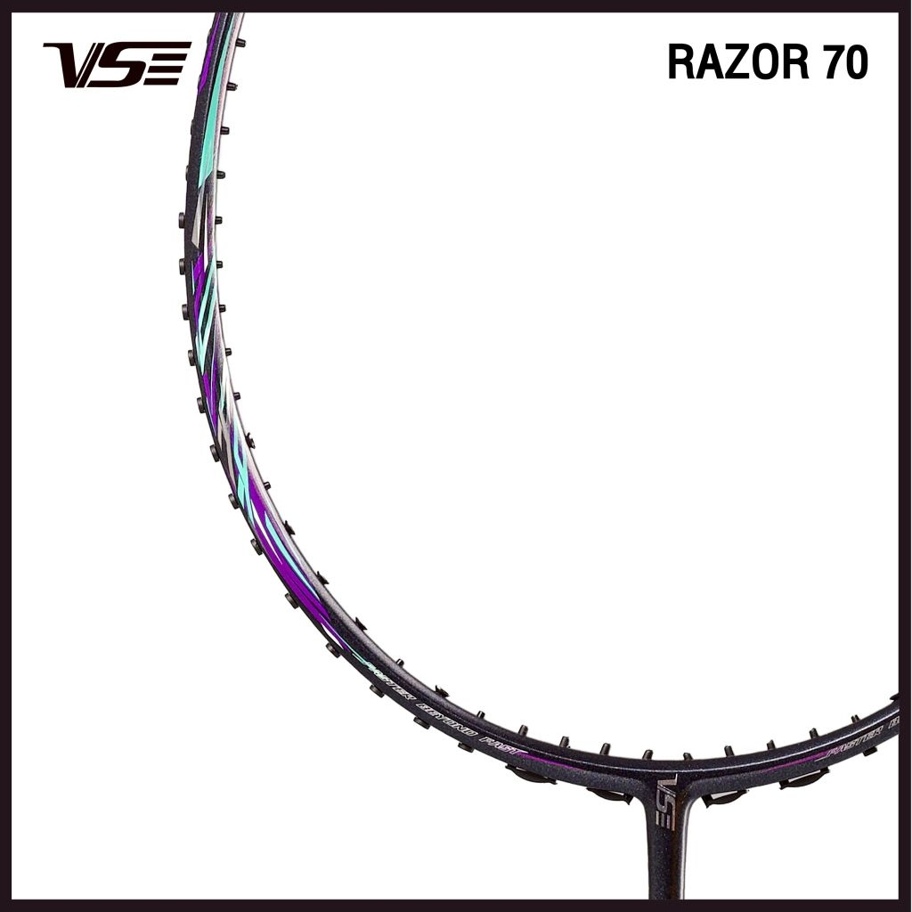 VS VENSON ไม้แบดมินตัน รุ่น RAZOR 70 มี 2 สี White-Purple/Purple แถม ...