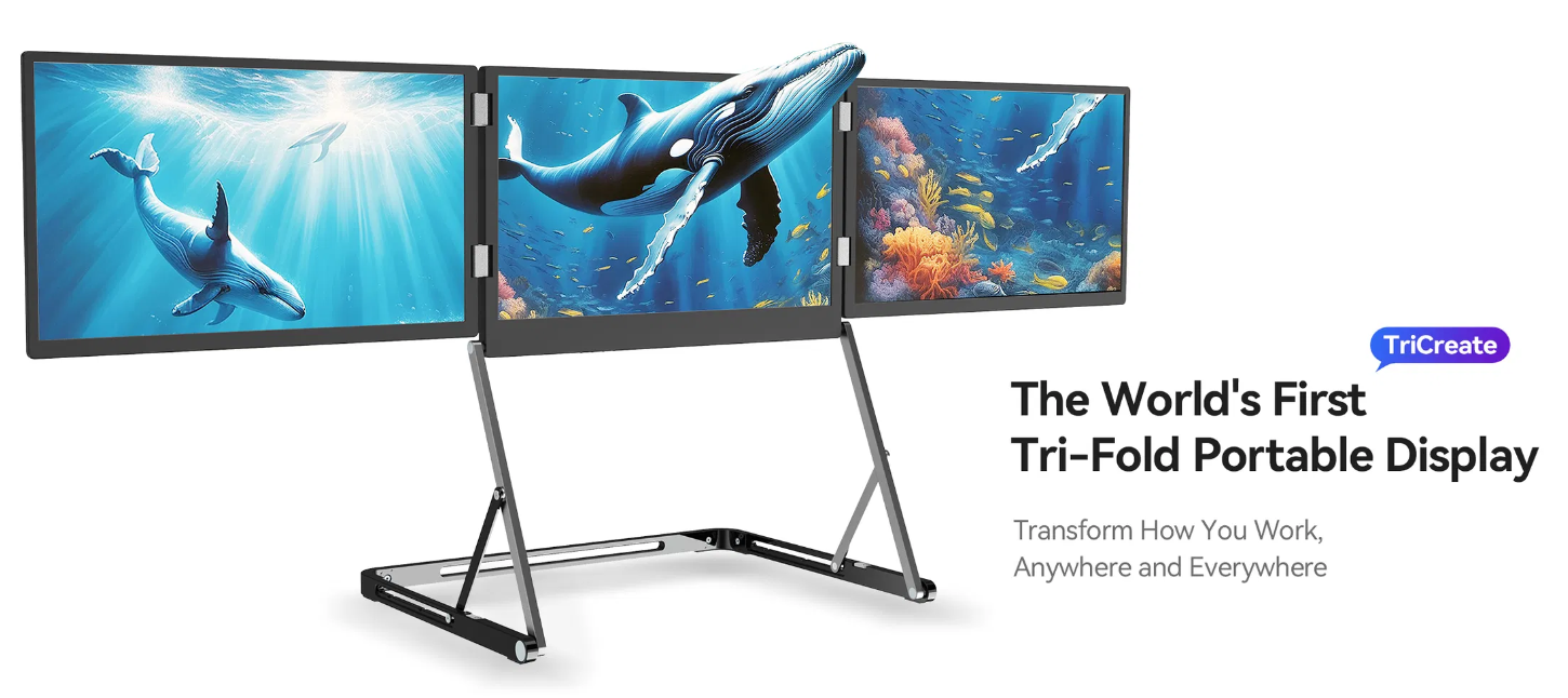 AUTOBOT x QuadCreate จอเสริมพกพา 3 จอ (Triple Screen) 15.6