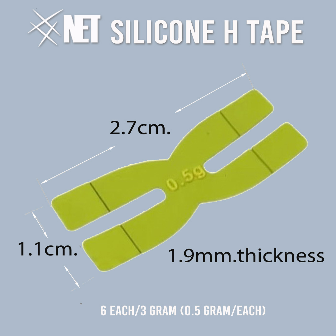 NET Silicone H Tape 6 ea. (0.5g/ea.) แผ่นถ่วงน้ำหนักไม้แบดมินตัน แบบ ...