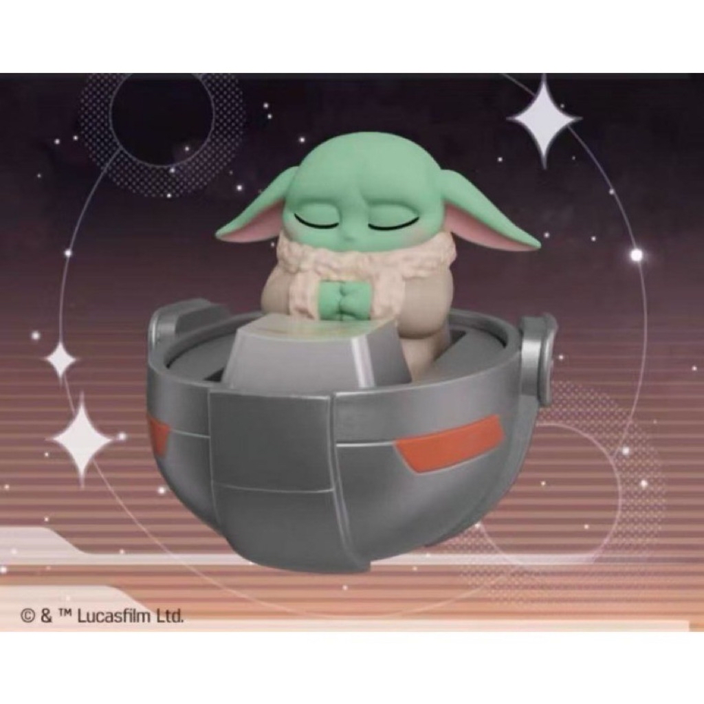 (1 กล่องจุ่ม) Miniso x Star Wars พวงคีย์แคป Grogu Series Keycaps Cuddly ...