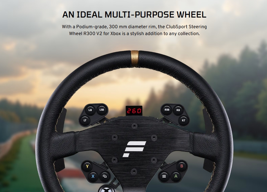 Fanatec ClubSport Steering Wheel R300 V2 (QR2 Included) พวงมาลัยรถแข่ง ...