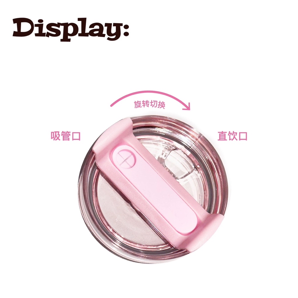 RUBBIE’S ROOM Pink Polkadot Bottle 410 ml (pre-order) แก้วน้ำเก็บความ ...