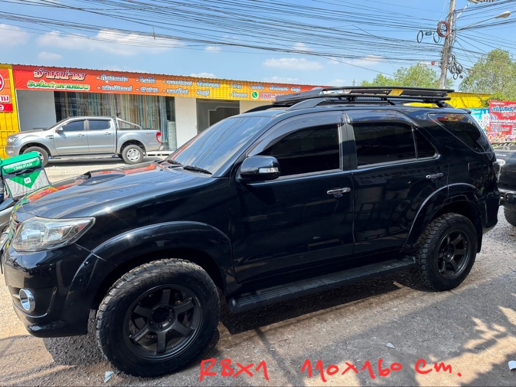 แร็คหลัวคา R8X ขนาด 110x160 พร้อมตัวยูสำหรับยึดราวลอย pajero Fortuner ...