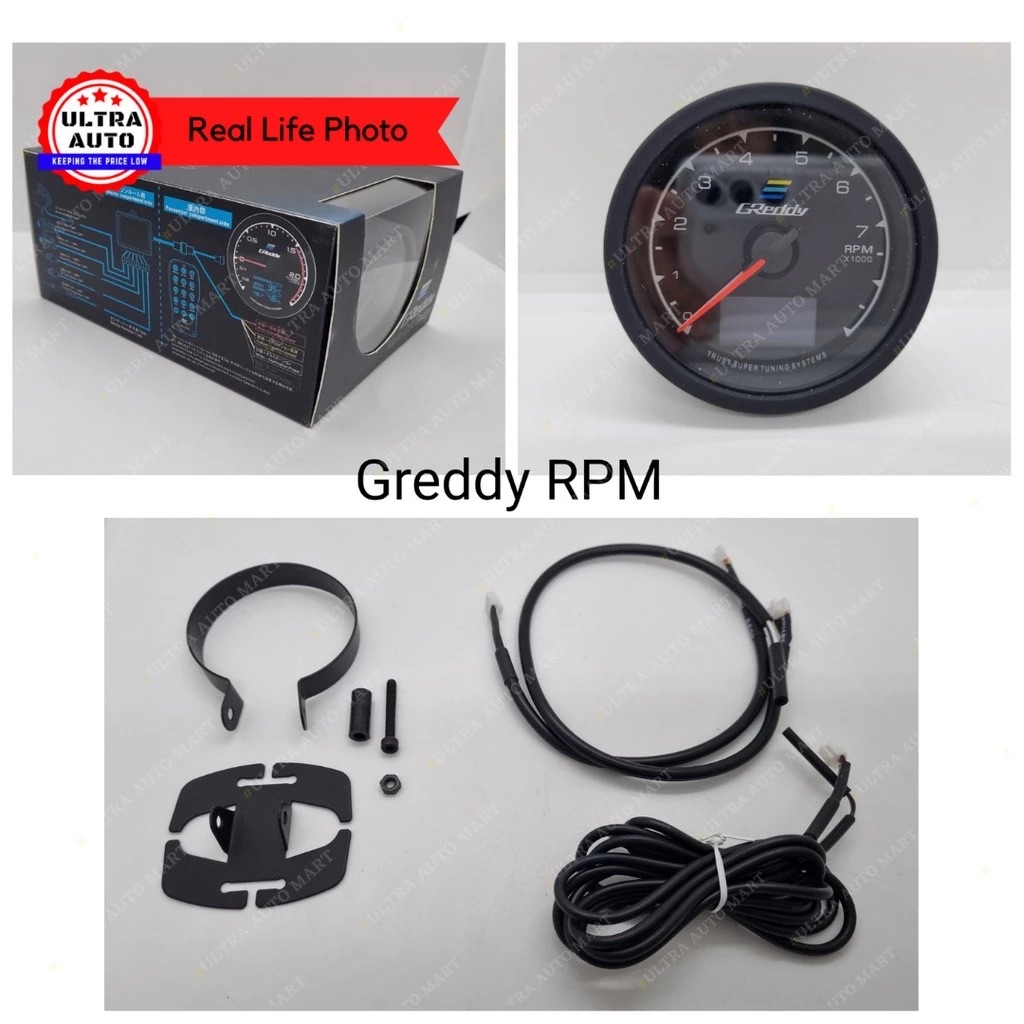 เกจวัด Greddy 2 in 1 สามารถวัด volt ได้ในตัว ตัวหน้าเปลี่ยนสีได้ 34สี ...