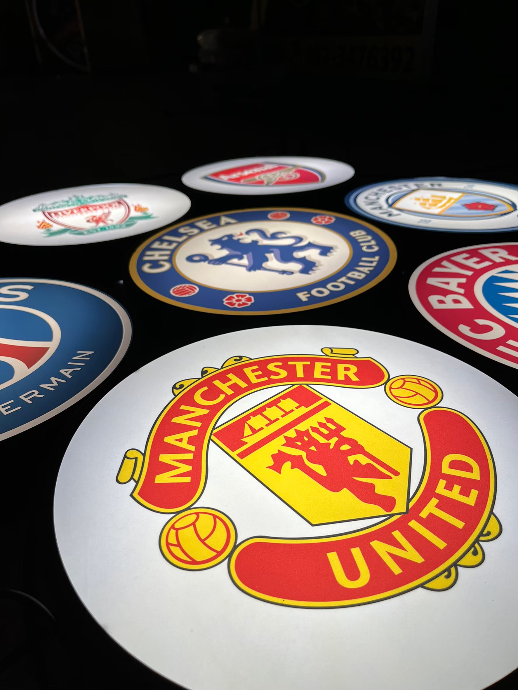 Footbal Club Light Box ป้ายไฟLED ป้ายโลโก้ทีมฟุตบอล ป้ายไฟแขวนผนัง ป้าย ...
