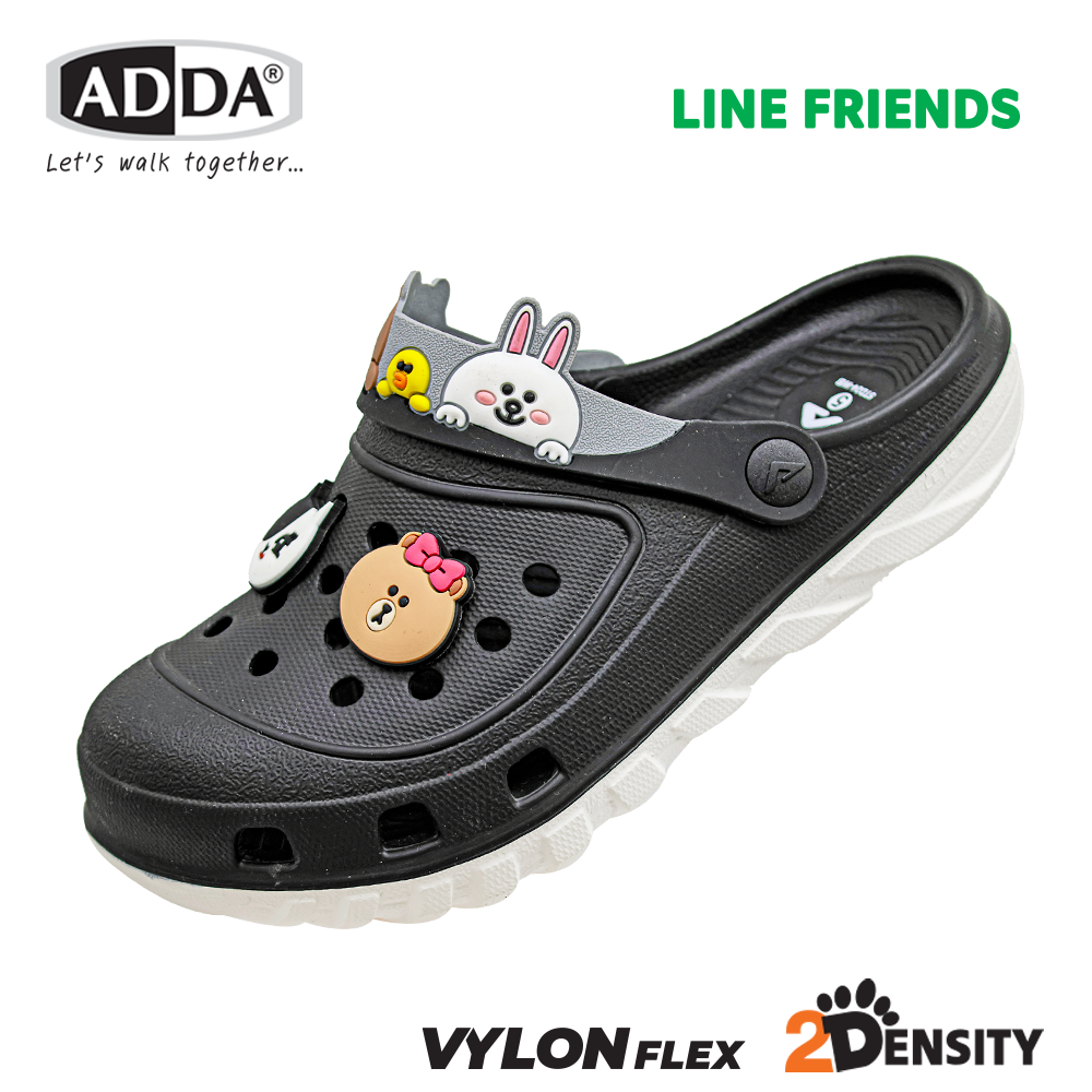 รองเท้าหัวโตผู้หญิง ADDA ลาย LINE FRIENDS 2Density พื้นนุ่ม สายรัดส้น ...