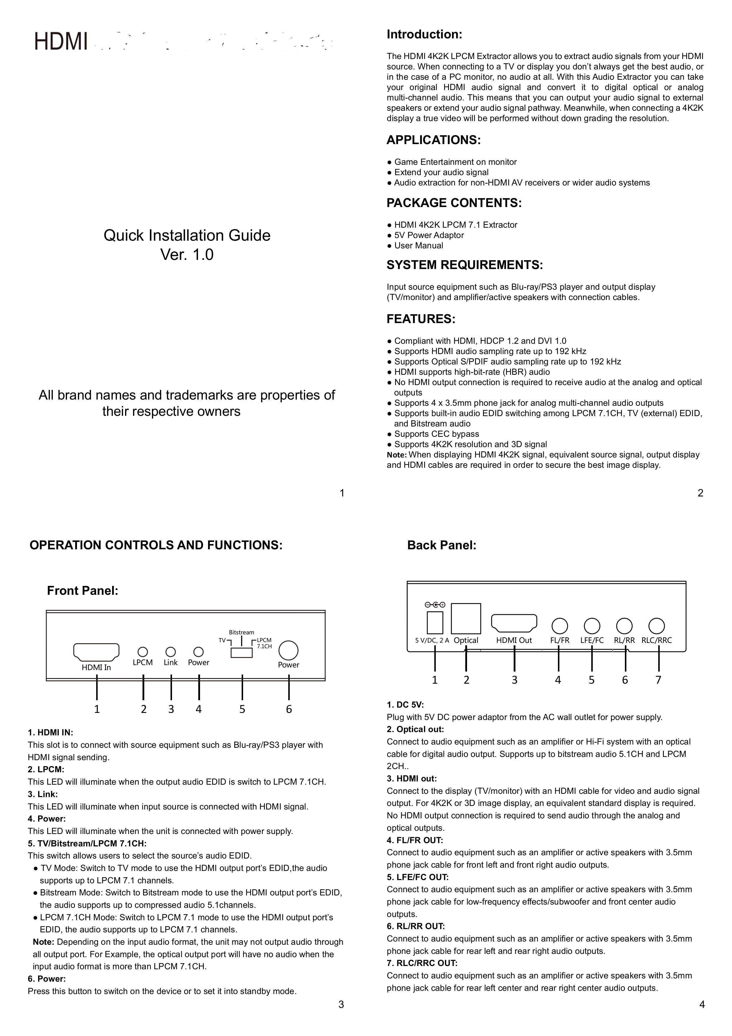 Creative HDMI SOUND CARD SUPPORT 2.0 5.1 เเละ 7.1 surround plug and ...
