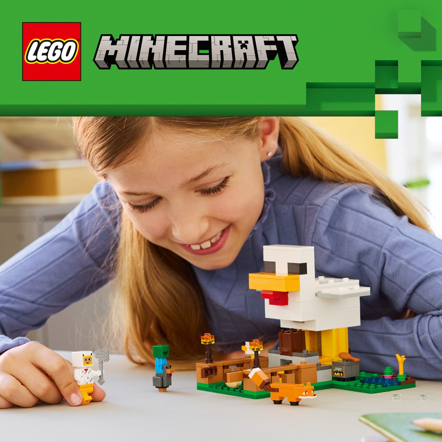 LEGO Minecraft 21585 Chicken Farm (233pcs.), Building Blocks, Kids Toy ...