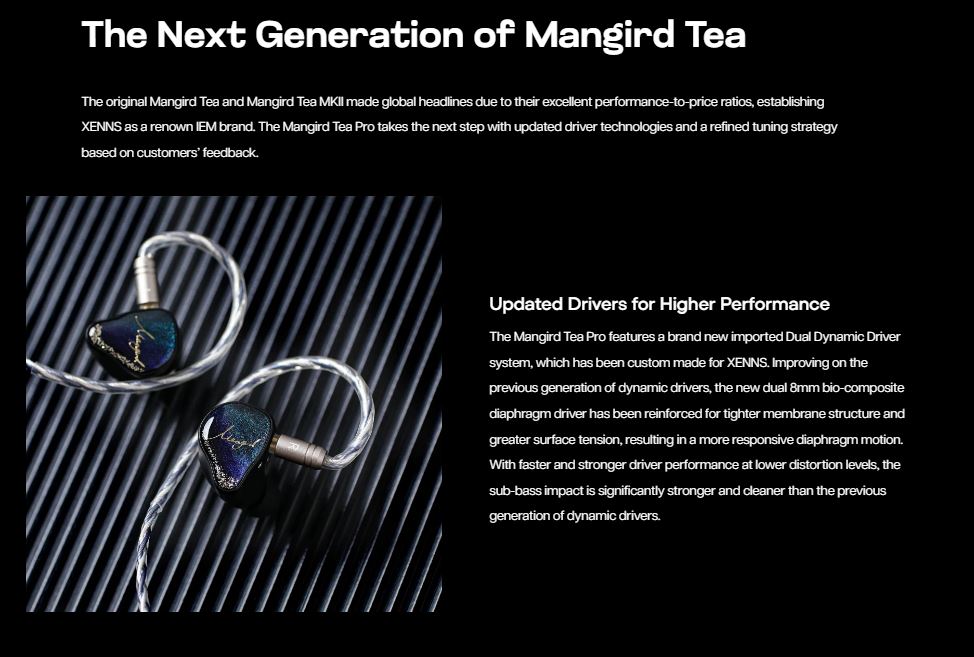 Pre-Order หูฟัง XENNS - Mangird Tea PRO Precision Tuning 2DD+6BA Hybrid ...