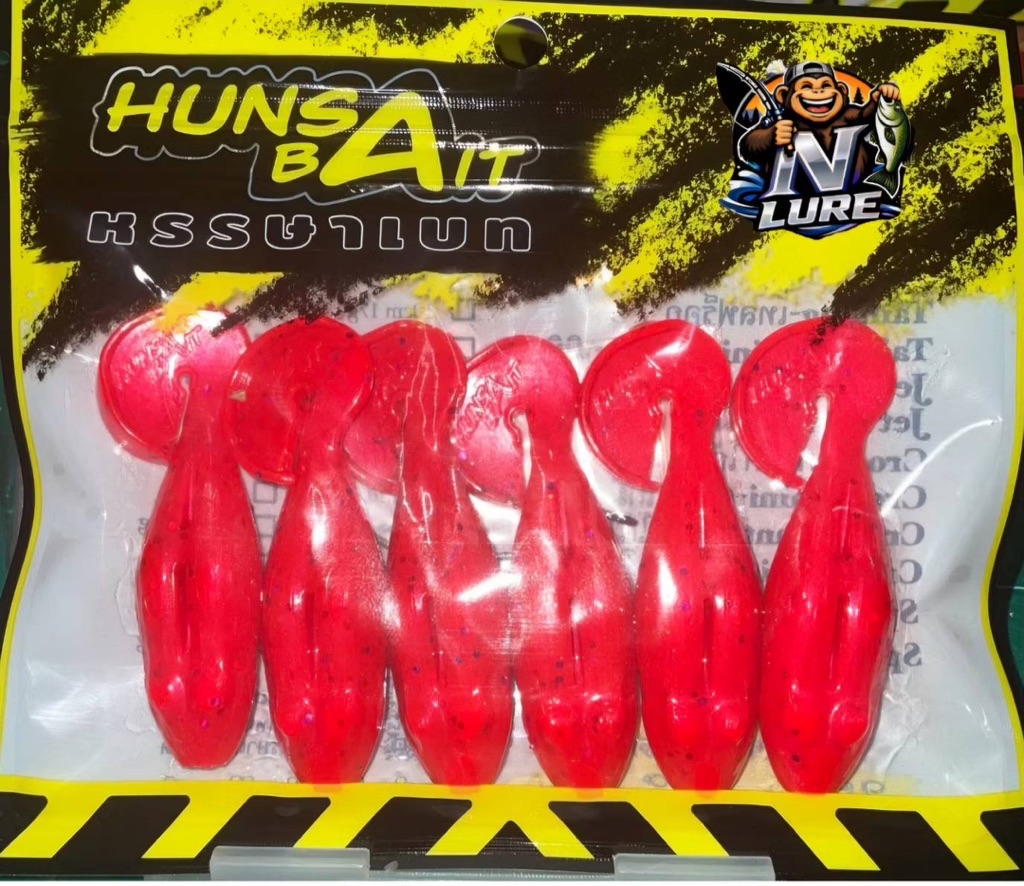 เหยื่อยาง HunsaBait หรรษาเบท รุ่น Tailfrog Mini เทลฟร็อกมินิ ขนาด6.5Cm ...