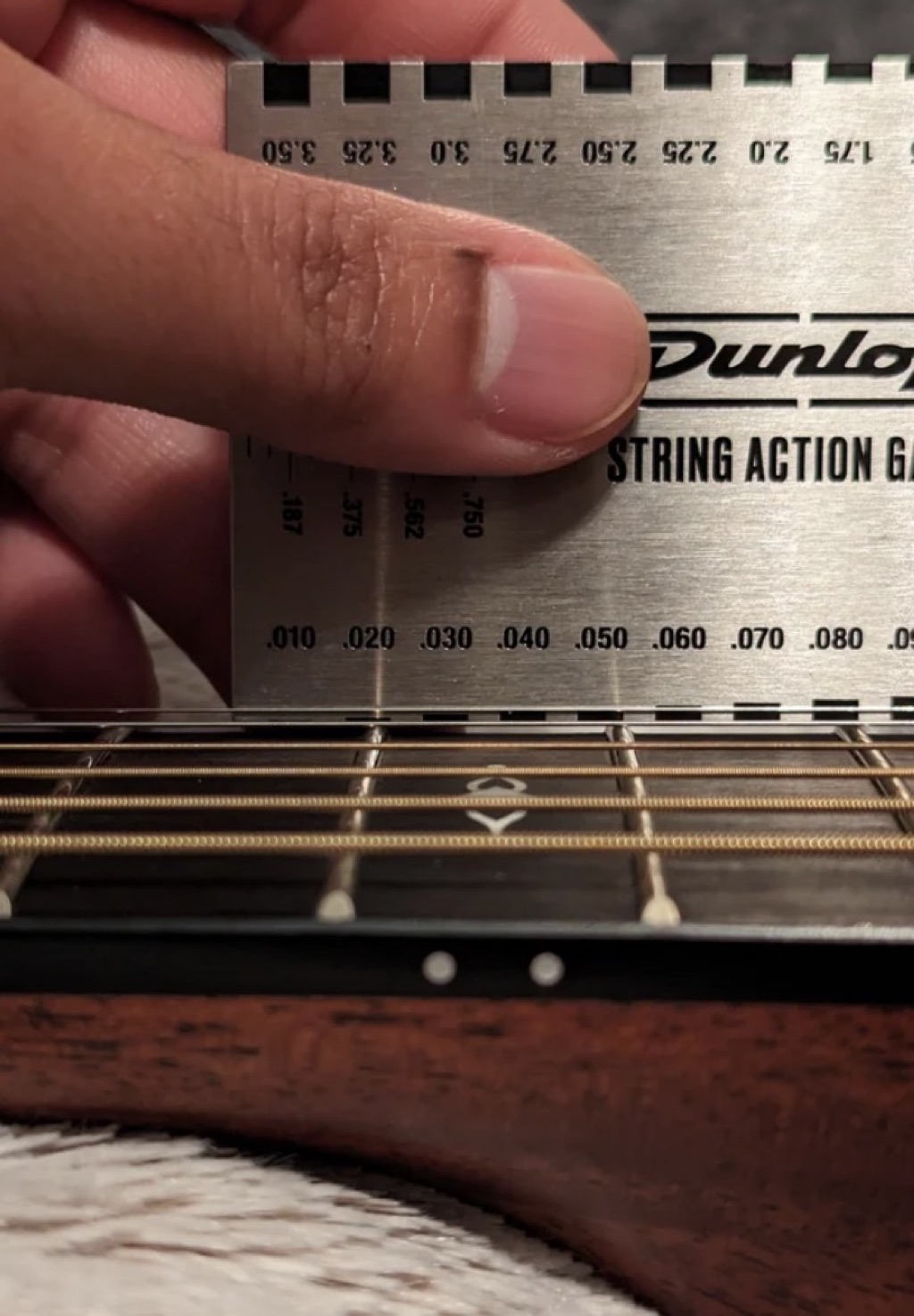 Dunlop String Action Ruler ไม้บรรทัดสแตนเลสแบบหนาเป็น เครื่องมือสำหรับ ...