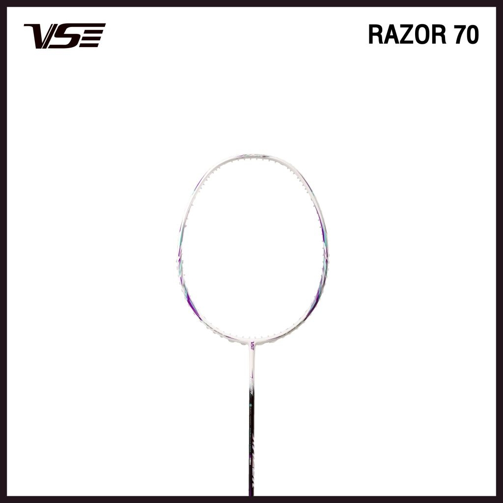 VS VENSON ไม้แบดมินตัน รุ่น RAZOR 70 มี 2 สี White-Purple/Purple แถม ...