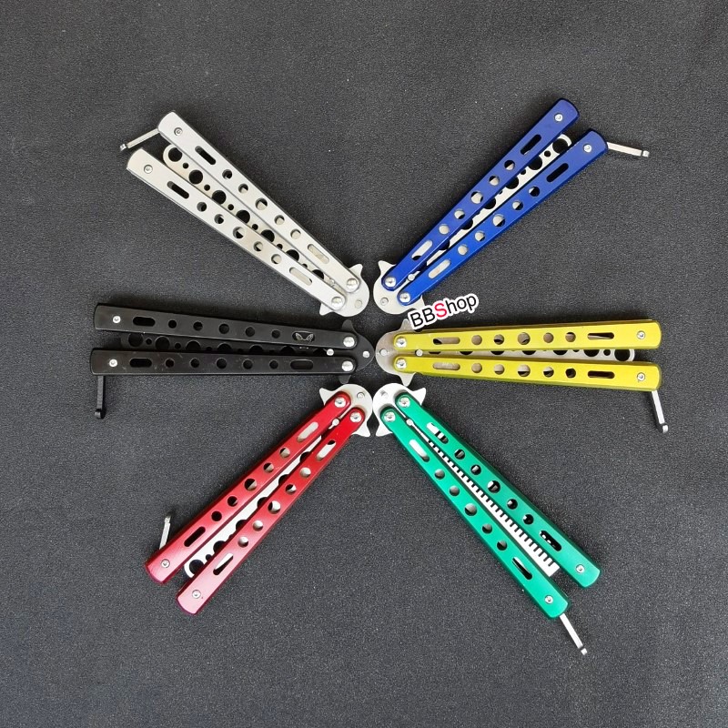balisong บาลิซอง ฝึกซ้อม ควง ซ้อม แบบผีเสื้อ ไม่คม ดำ เงิน รุ้ง แดง ...