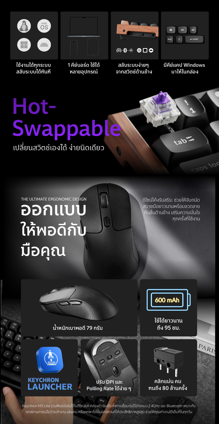 [ส่งด่วน] Elite Bundle K2 TMR Keyboard(EN) and M3 Lite Mouse เมาส์และ ...