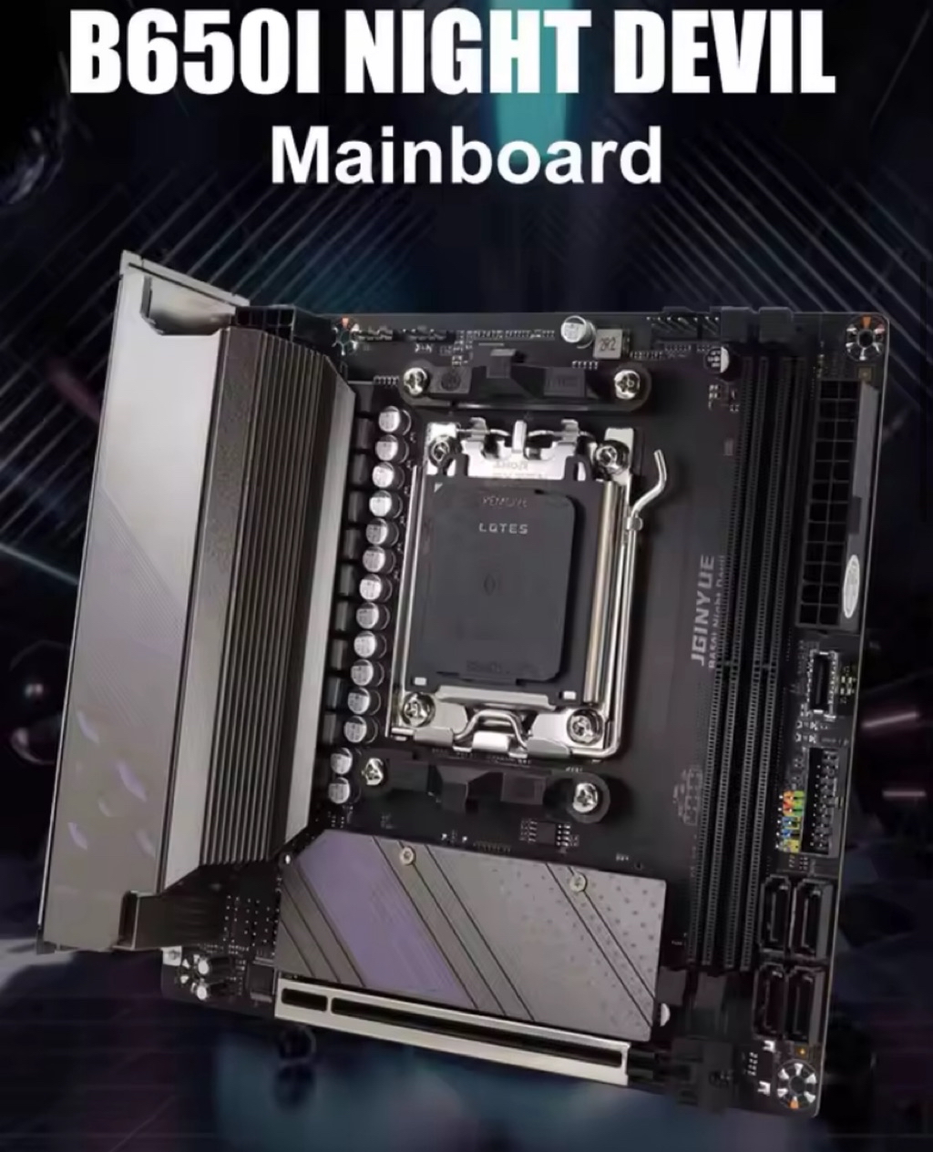 JGINYUE B650I NIGHT DEVIL AM5 ITX ( B650 ITX ) | Shopee Thailand
