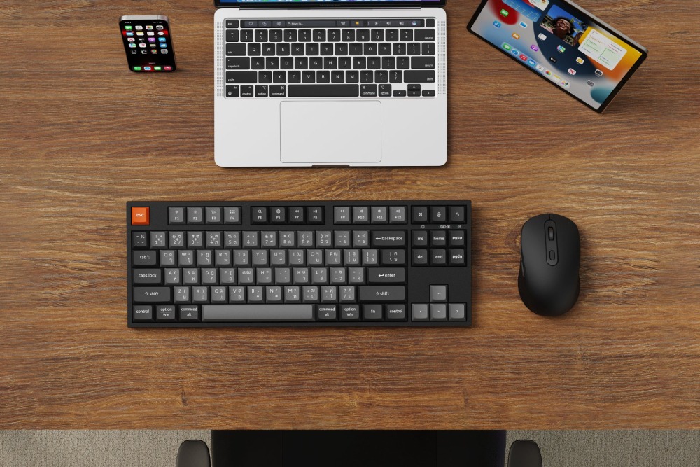 คีย์บอร์ดและเมาส์ Keychron B33 Wireless with silicone keyskin and BM25 ...