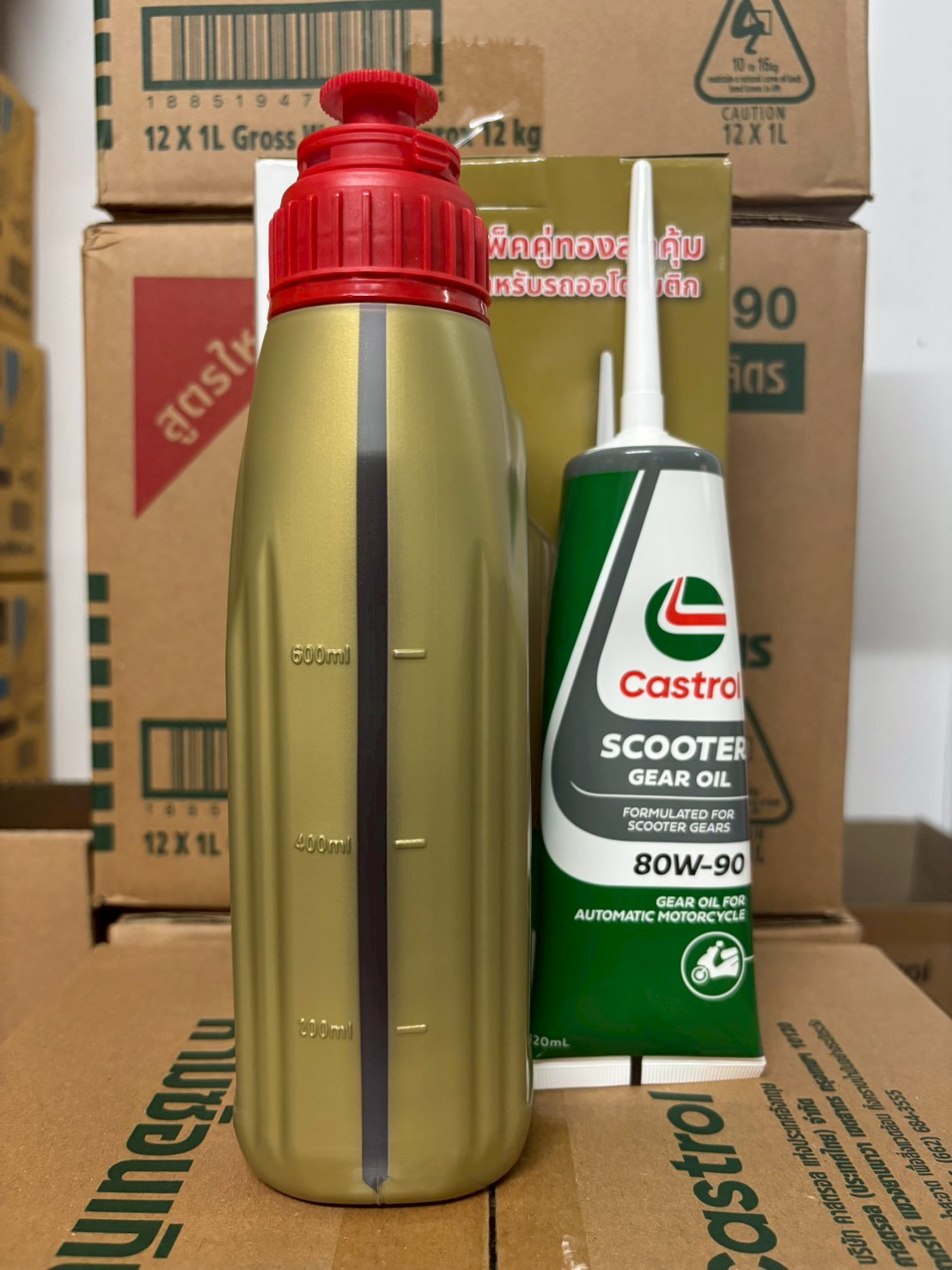 (ยกลัง) น้ำมันเครื่อง +เฟืองท้าย คาสตรอล CASTROL POWER1 10W-40 ...
