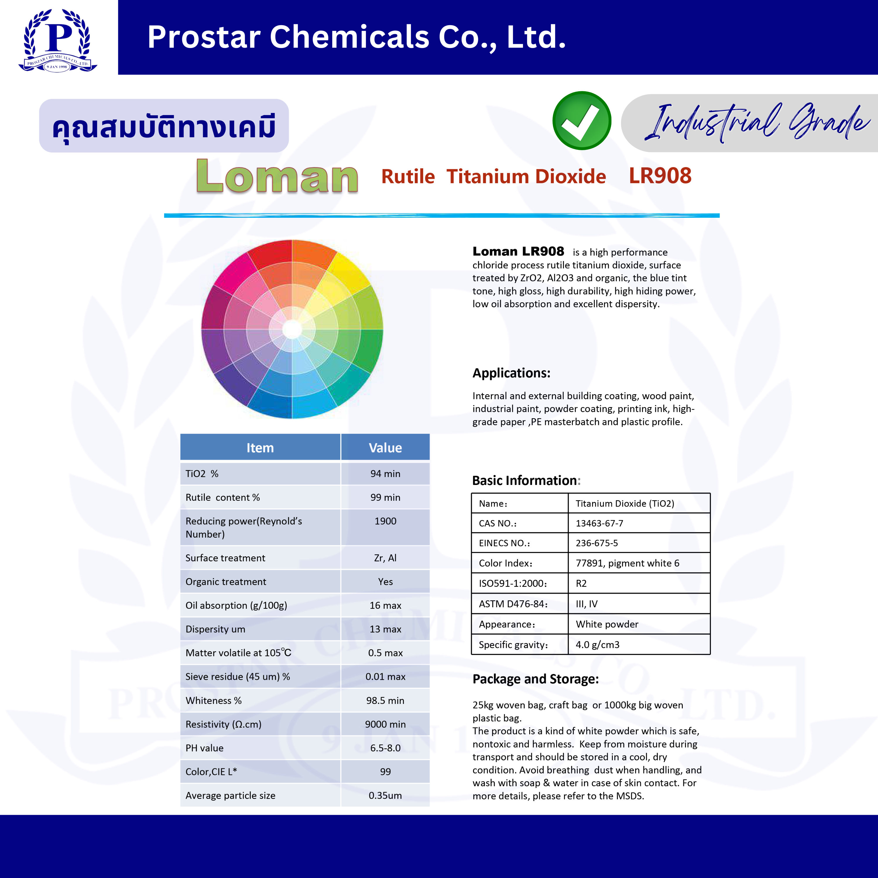 Titanium Dioxide (Rutile) / ไททาเนียม ไดออกไซด์ ขนาด 1 กิโลกรัม ...