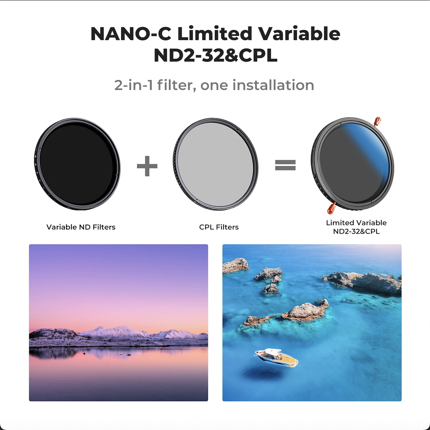 K&F ฟิลเตอร์ 2in1 CPL + ND2-32 Filter Nano-C Series Multicoat 18 Layers ...