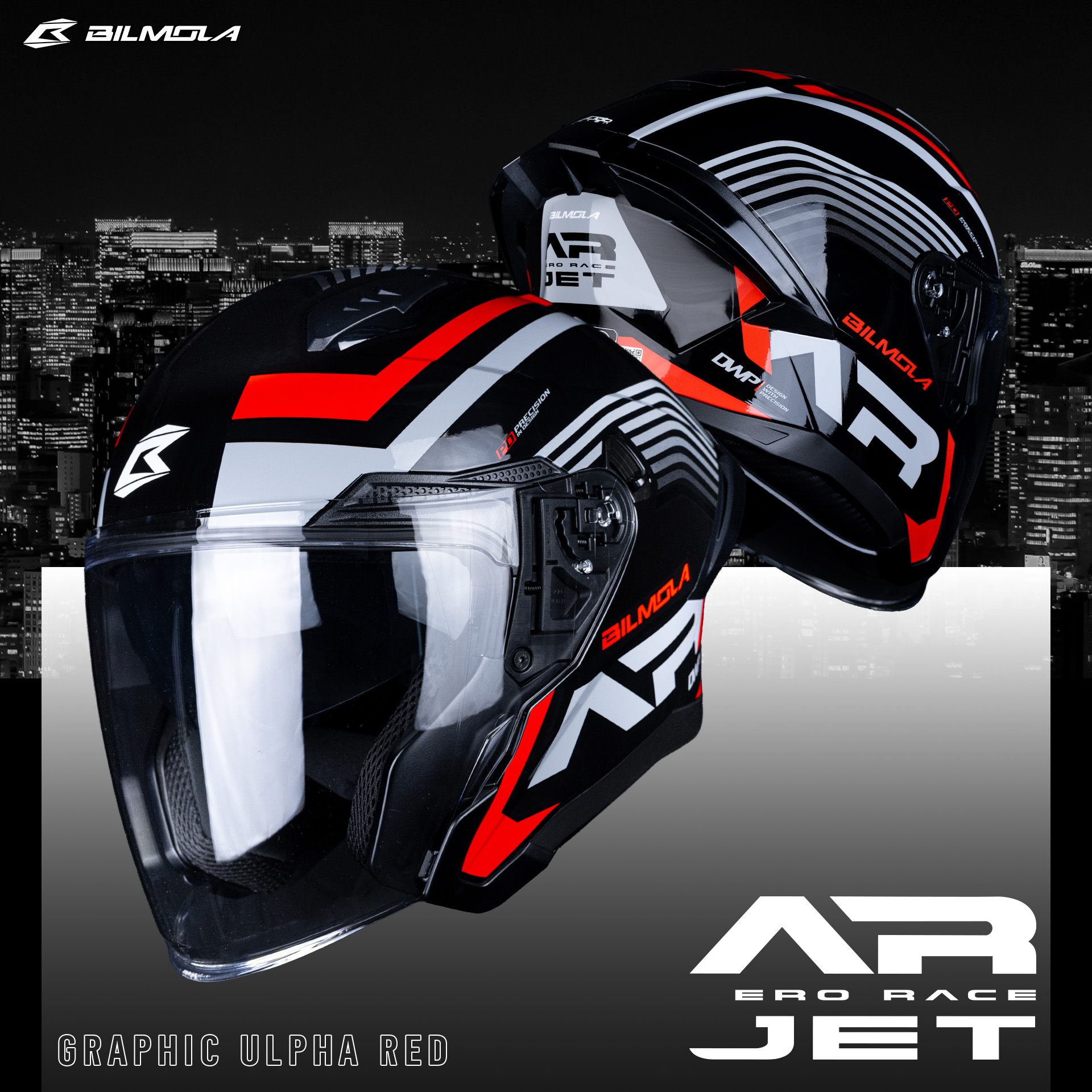 Bilmola รุ่น AR JET หมวกกันน็อคครึ่งใบ เปิดหน้า openface แว่นกันแดดสอง ...