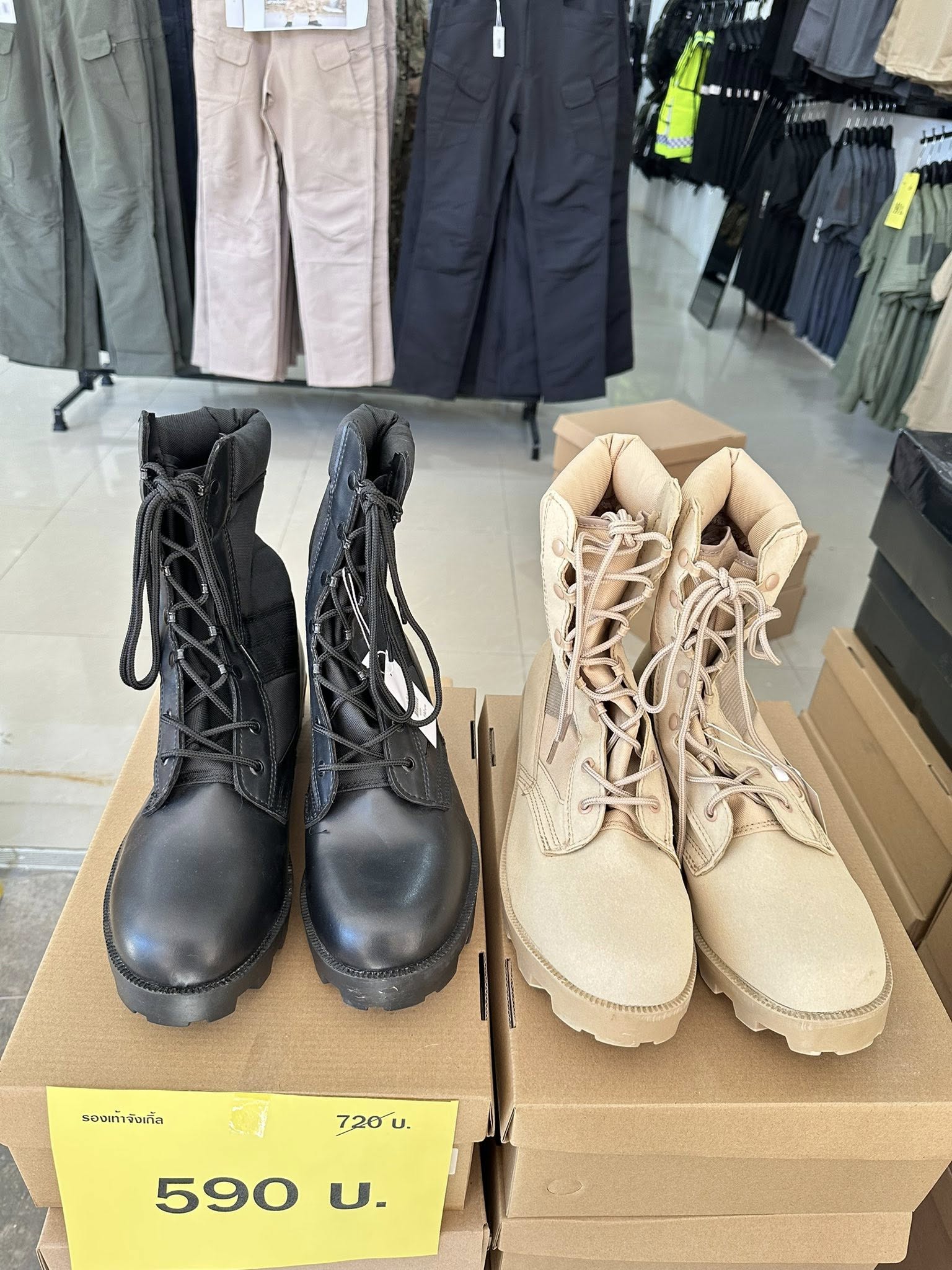 รองเท้าจังเกิ้ล Combat Boots สีดำ สีทราย Combat Boots ราคา 590 บาท ...